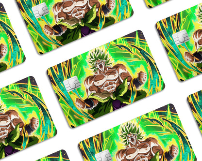 Anime Town Creations Credit Card Dragon Ball Super Saiyan Broly Half Skins - Anime Dragon Ball Credit Card Skin