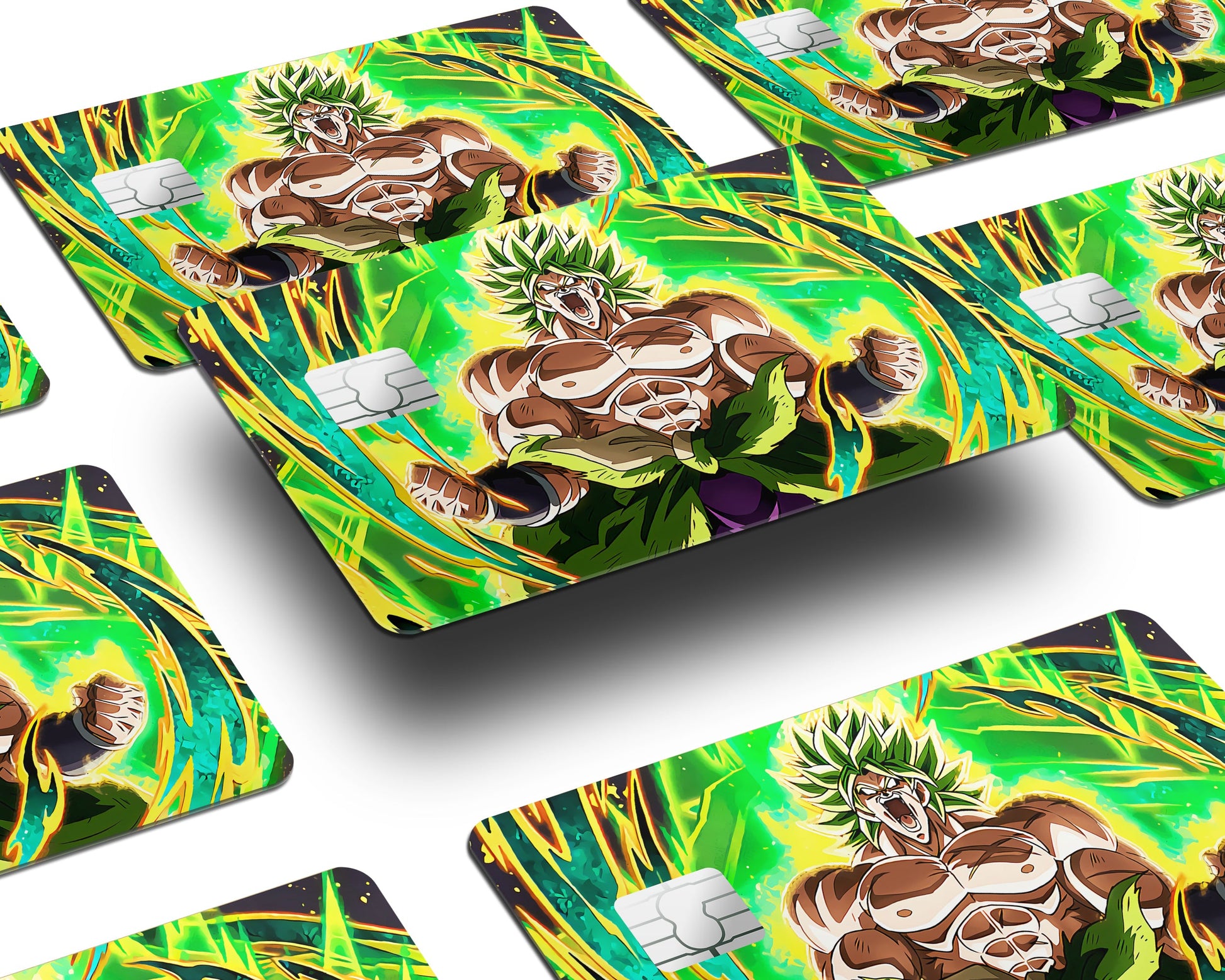 Anime Town Creations Credit Card Dragon Ball Super Saiyan Broly Half Skins - Anime Dragon Ball Credit Card Skin