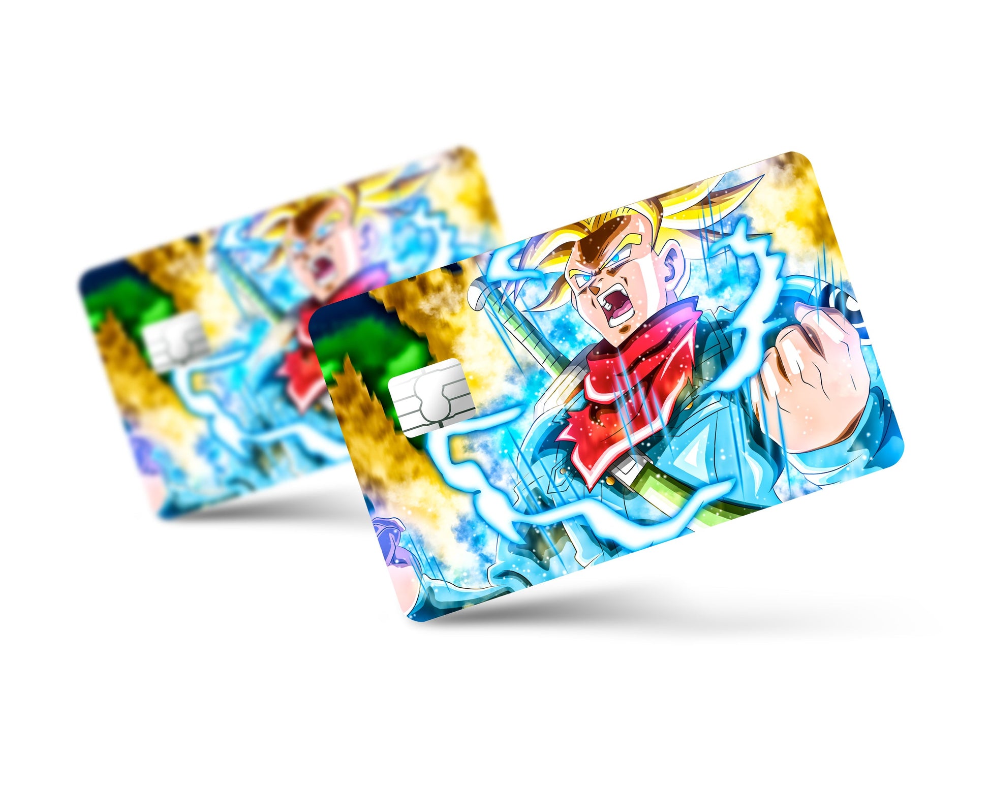 Anime Town Creations Credit Card Dragon Ball Super Saiyan Trunks Full Skins - Anime Dragon Ball Credit Card Skin