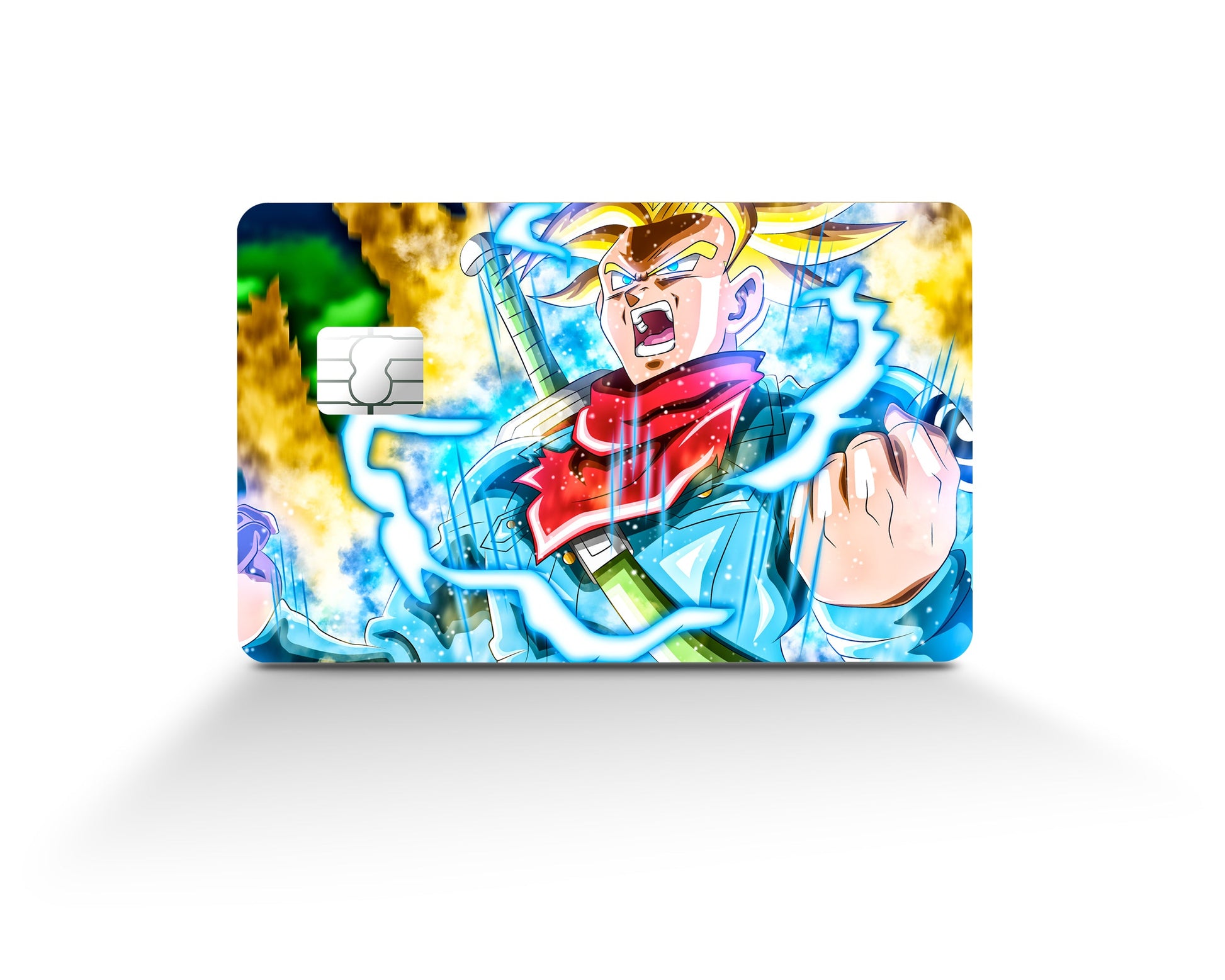 Anime Town Creations Credit Card Dragon Ball Super Saiyan Trunks Full Skins - Anime Dragon Ball Credit Card Skin