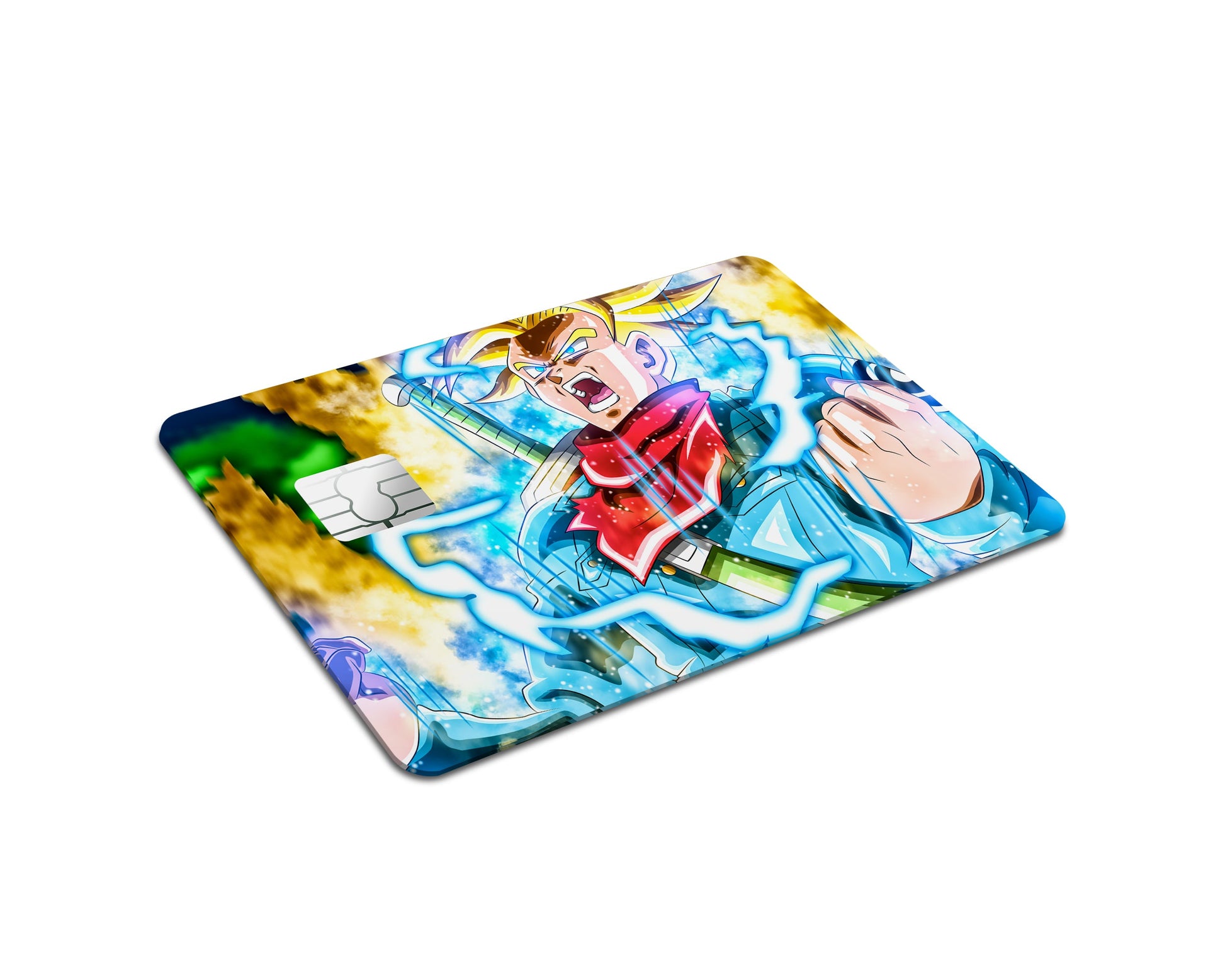 Anime Town Creations Credit Card Dragon Ball Super Saiyan Trunks Full Skins - Anime Dragon Ball Credit Card Skin