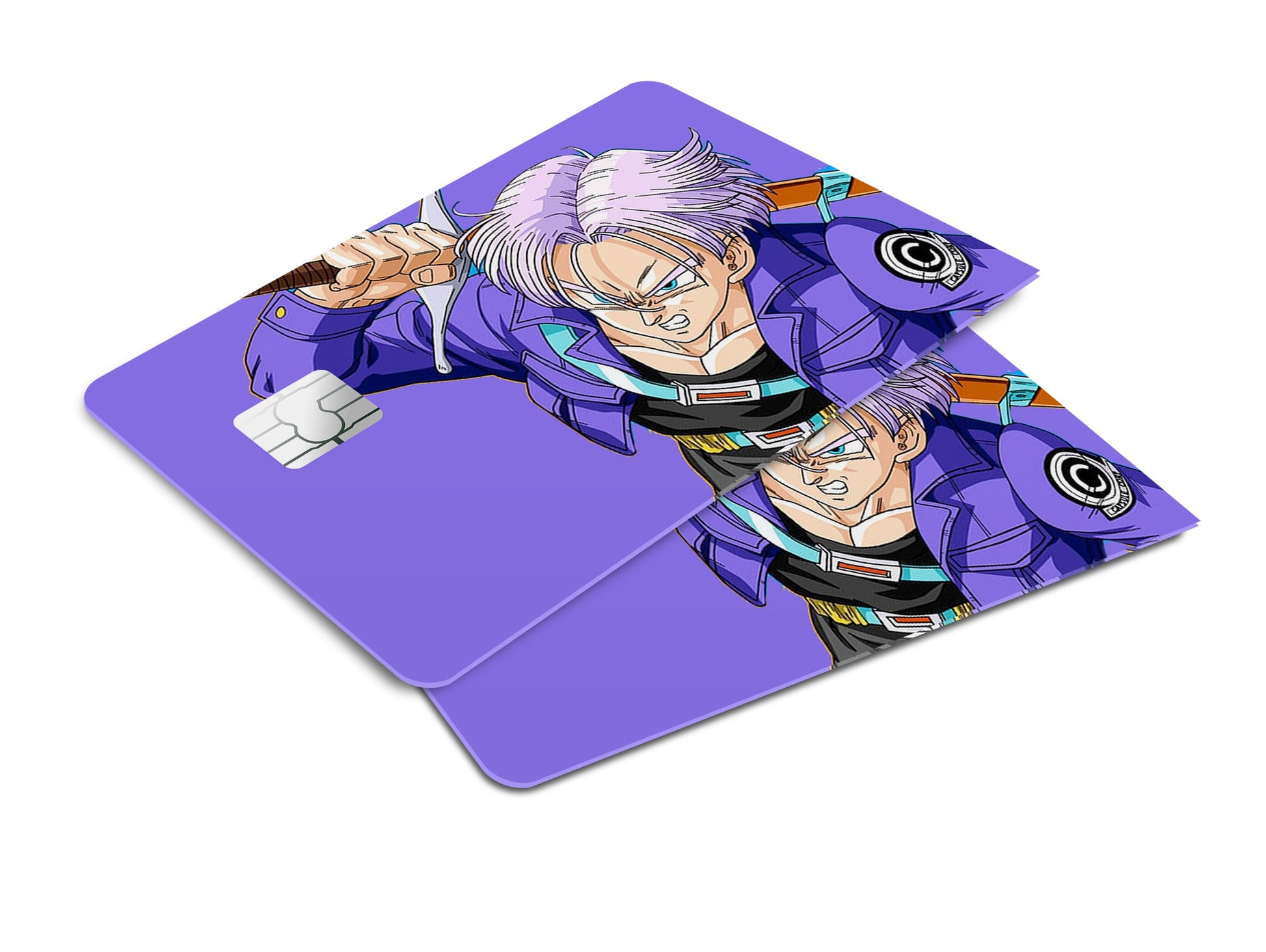 Anime Town Creations Credit Card Dragon Ball Trunks Minimalist Purple Window Skins - Anime Dragon Ball Credit Card Skin