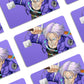 Anime Town Creations Credit Card Dragon Ball Trunks Minimalist Purple Half Skins - Anime Dragon Ball Credit Card Skin