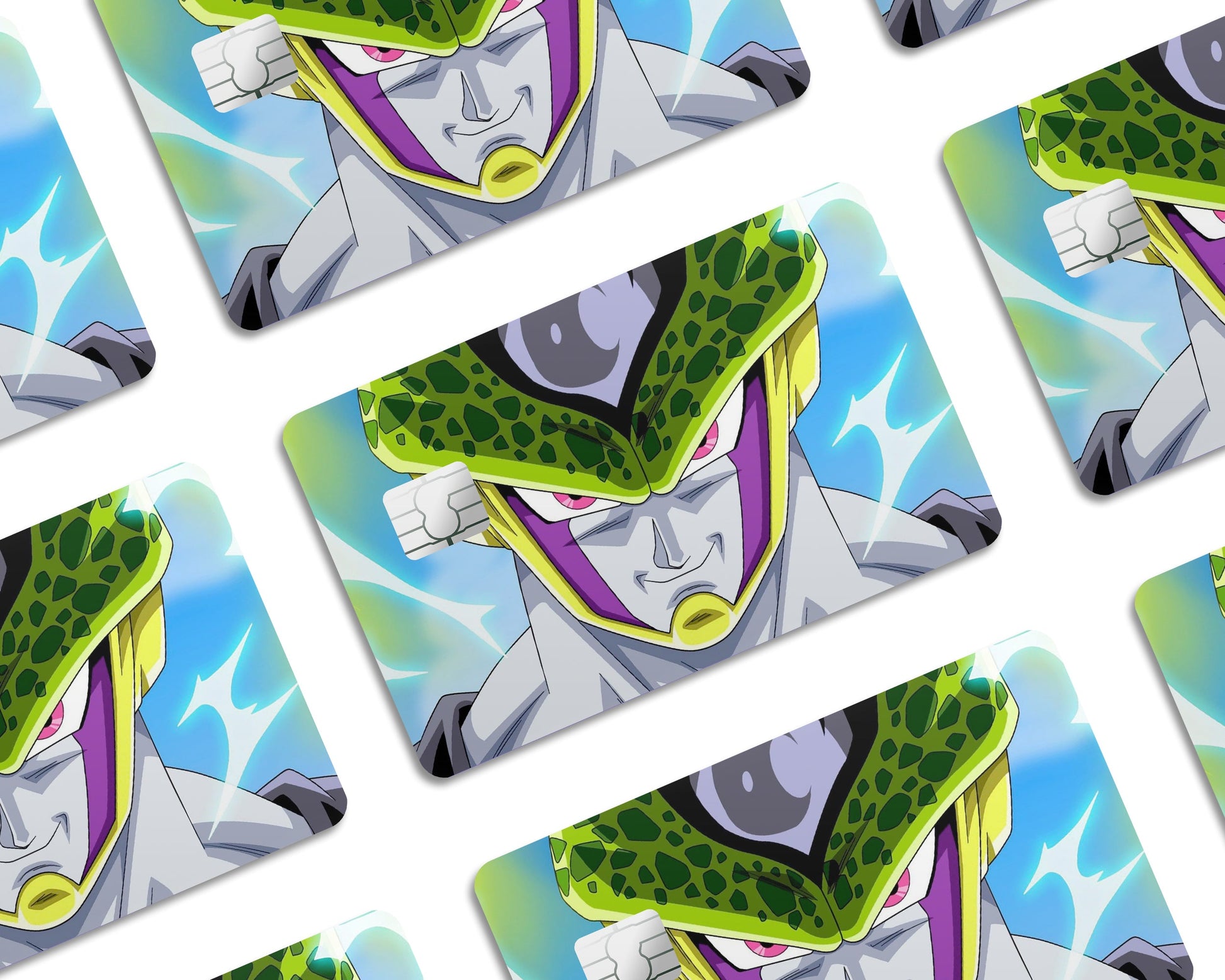Anime Town Creations Credit Card Dragon Ball Cell Half Skins - Anime Dragon Ball Credit Card Skin