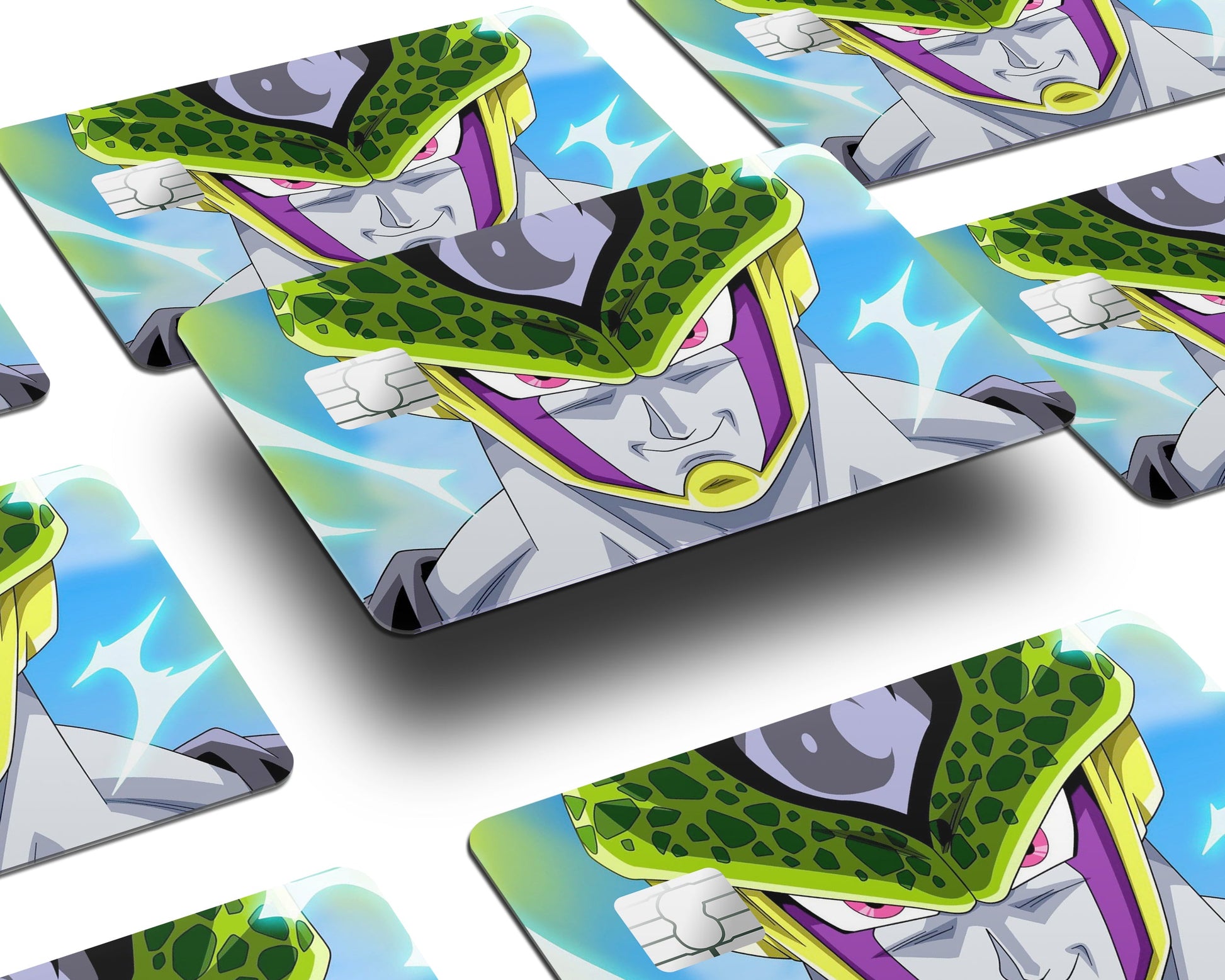 Anime Town Creations Credit Card Dragon Ball Cell Half Skins - Anime Dragon Ball Credit Card Skin