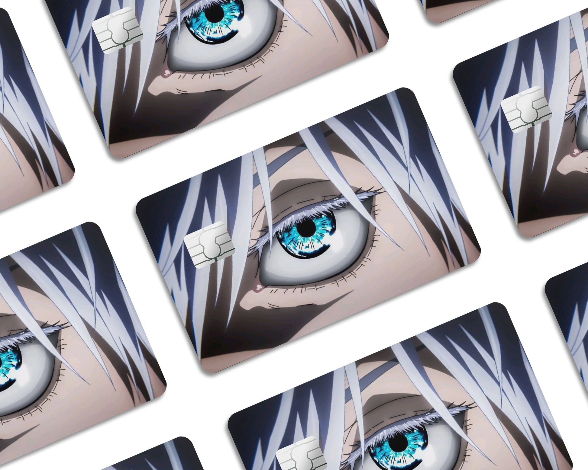 Anime Town Creations Credit Card Jujutsu Kaisen Gojo Eyes Window Skins - Anime Jujutsu Kaisen Credit Card Skin
