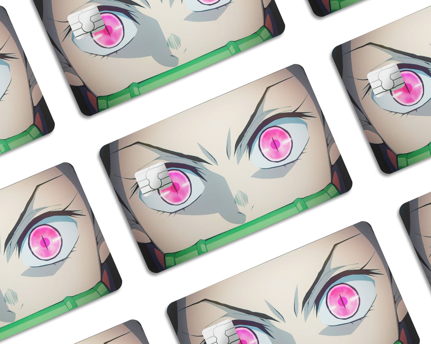 Anime Town Creations Credit Card Demon Slayer Nezuko Eyes Window Skins - Anime Demon Slayer Credit Card Skin
