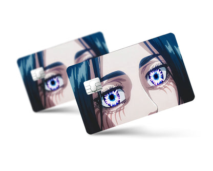 Anime Town Creations Credit Card Attack on Titan Eren Yeager Eyes Full Skins - Anime Attack on Titan Credit Card Skin