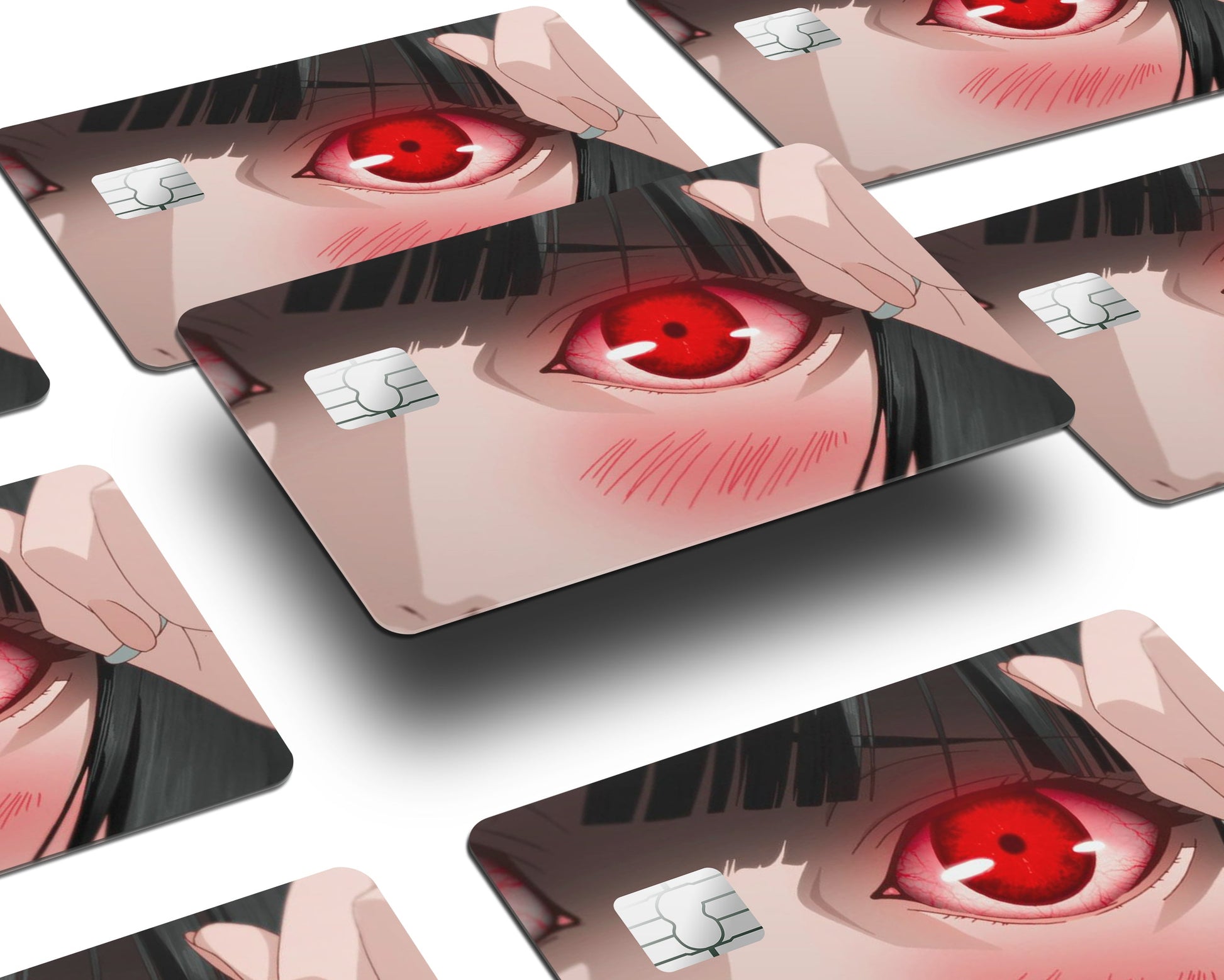 Anime Town Creations Credit Card Yumeko Jabami Eyes Window Skins - Anime Kakegurui Credit Card Skin