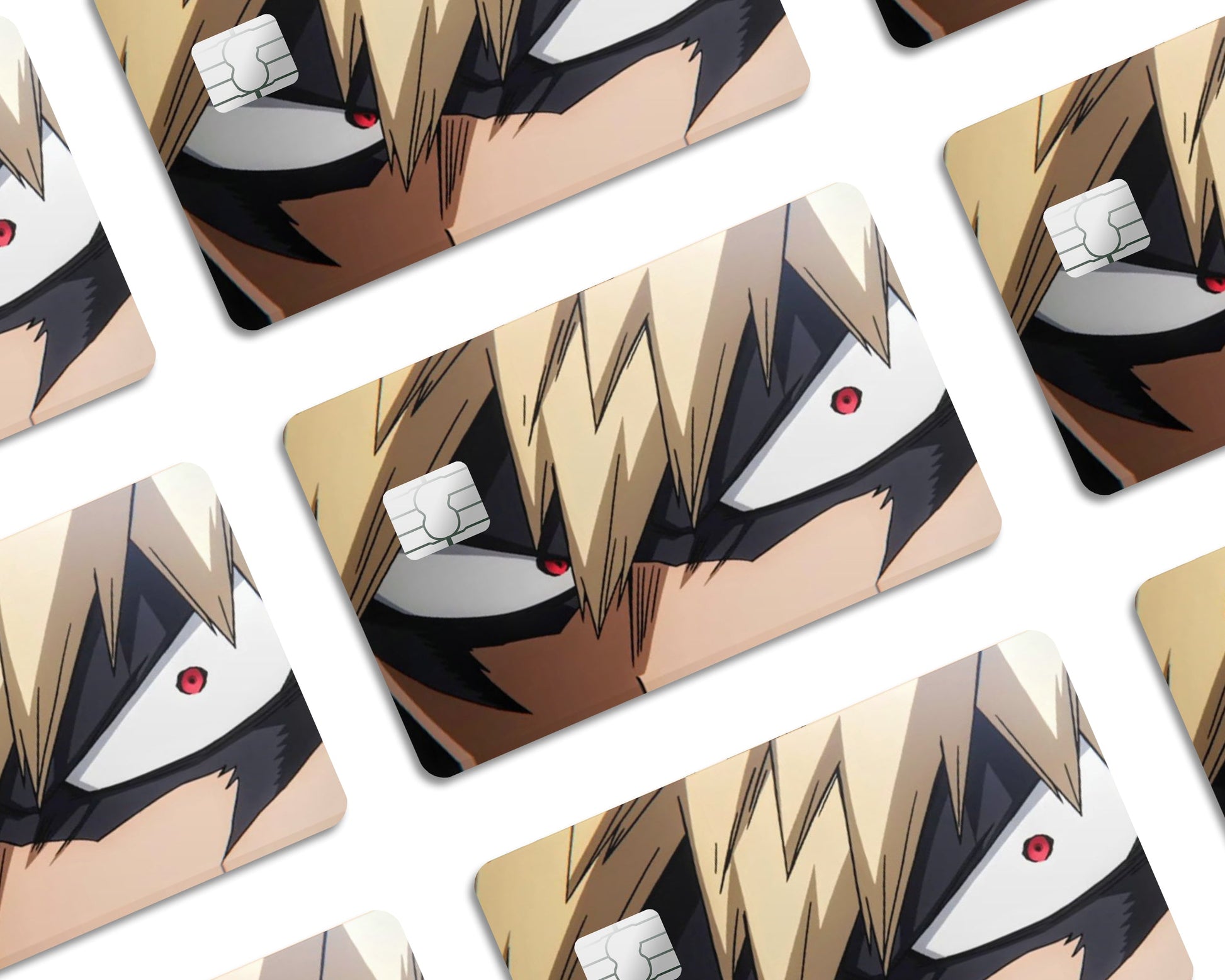 Anime Town Creations Credit Card Katsuki Bakugo Eyes Window Skins - Anime My Hero Academia Credit Card Skin