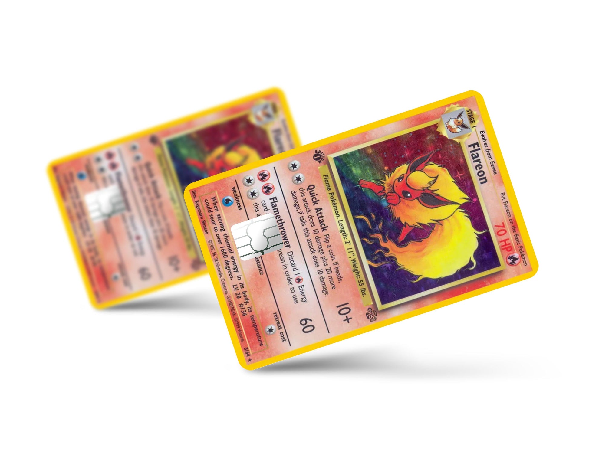 Anime Town Creations Credit Card Flareon Pokemon Card Full Skins - Anime Pokemon Credit Card Skin
