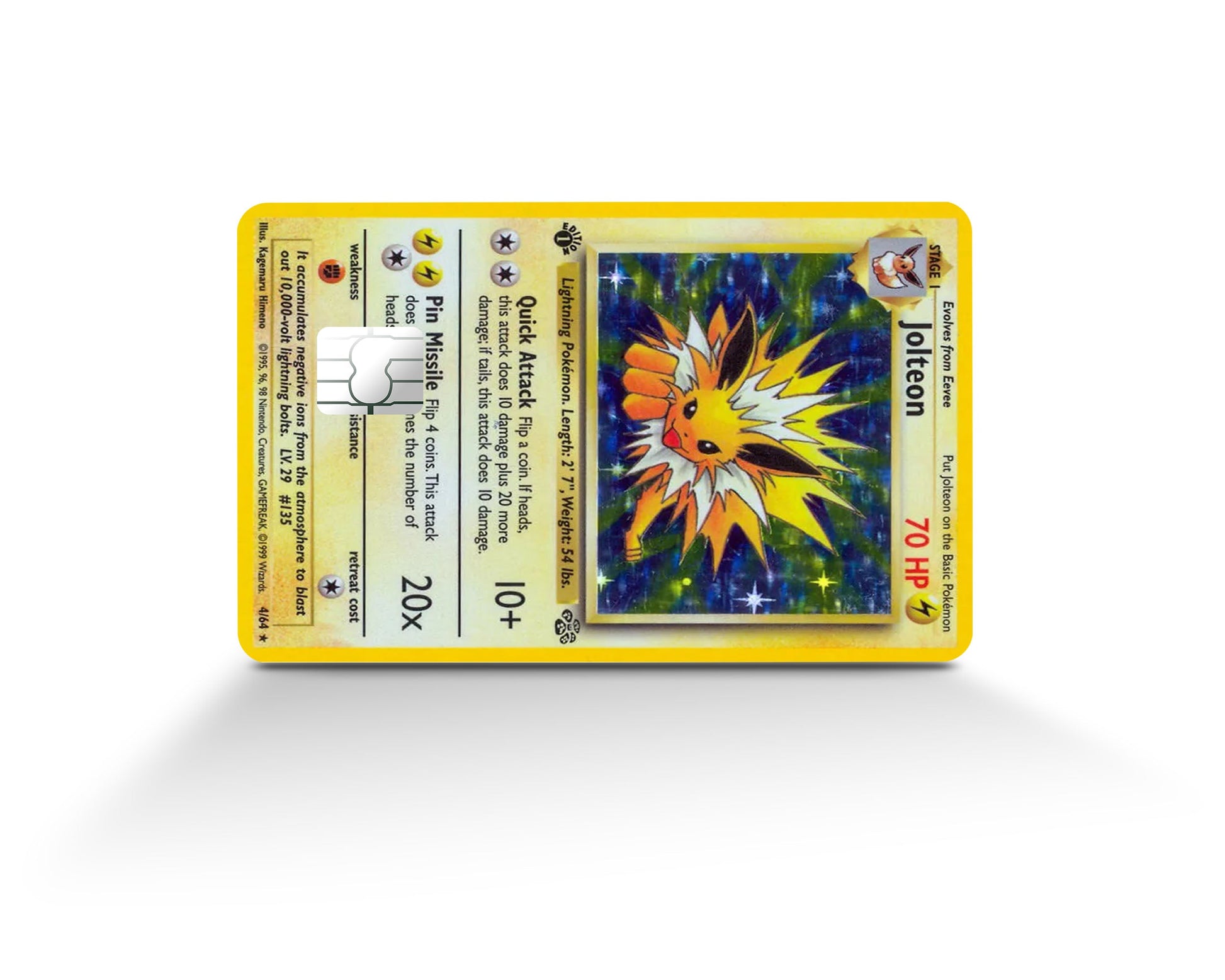 Jolteon Pokemon Card Credit Card Credit Card Skin Anime Town Creations Jolteon Pokemon Card Credit Card Credit Card Skin Anime Town Creations
