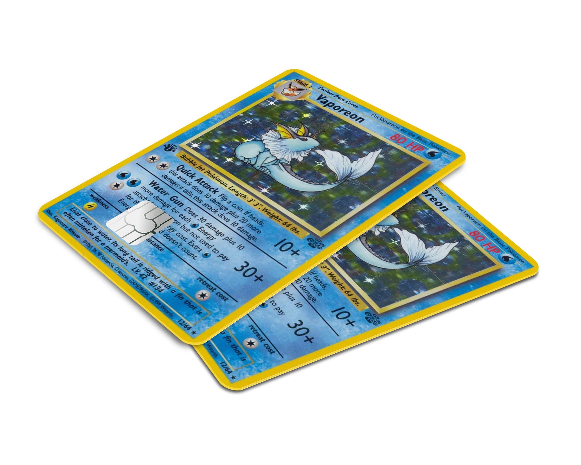 Anime Town Creations Credit Card Vaporeon Pokemon Card Window Skins - Anime Pokemon Credit Card Skin