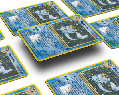 Anime Town Creations Credit Card Vaporeon Pokemon Card Window Skins - Anime Pokemon Credit Card Skin