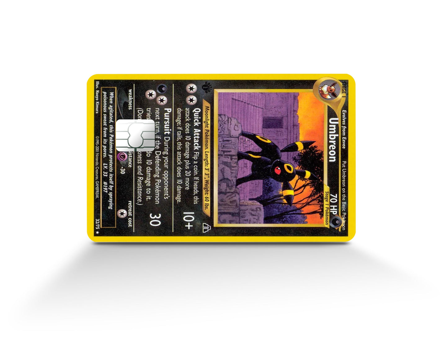 Anime Town Creations Credit Card Umbreon Pokemon Card Full Skins - Anime Pokemon Credit Card Skin
