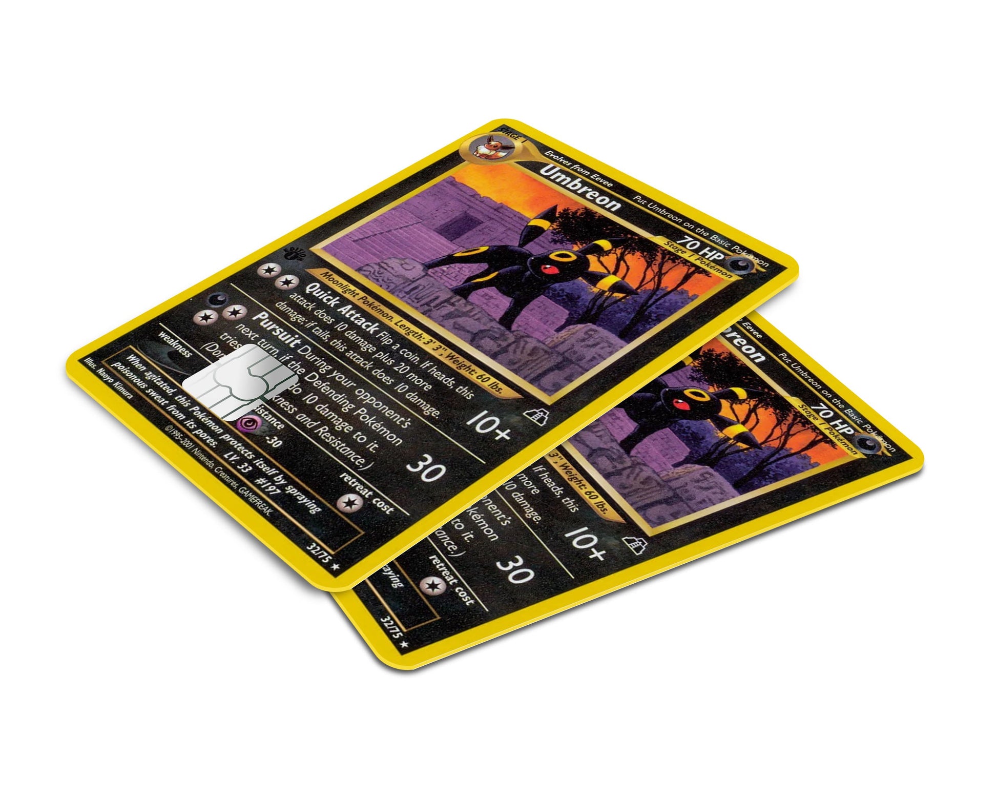 Anime Town Creations Credit Card Umbreon Pokemon Card Window Skins - Anime Pokemon Credit Card Skin