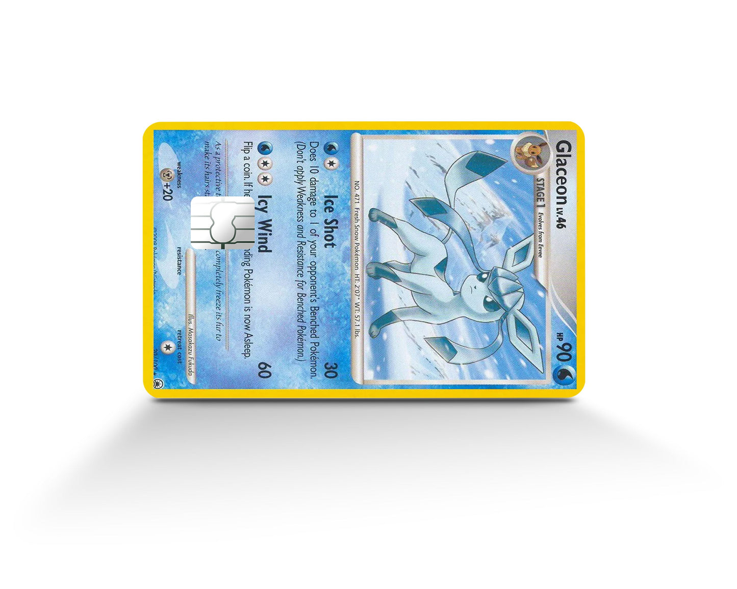 Anime Town Creations Credit Card Glaceon Pokemon Card Full Skins - Anime Pokemon Credit Card Skin