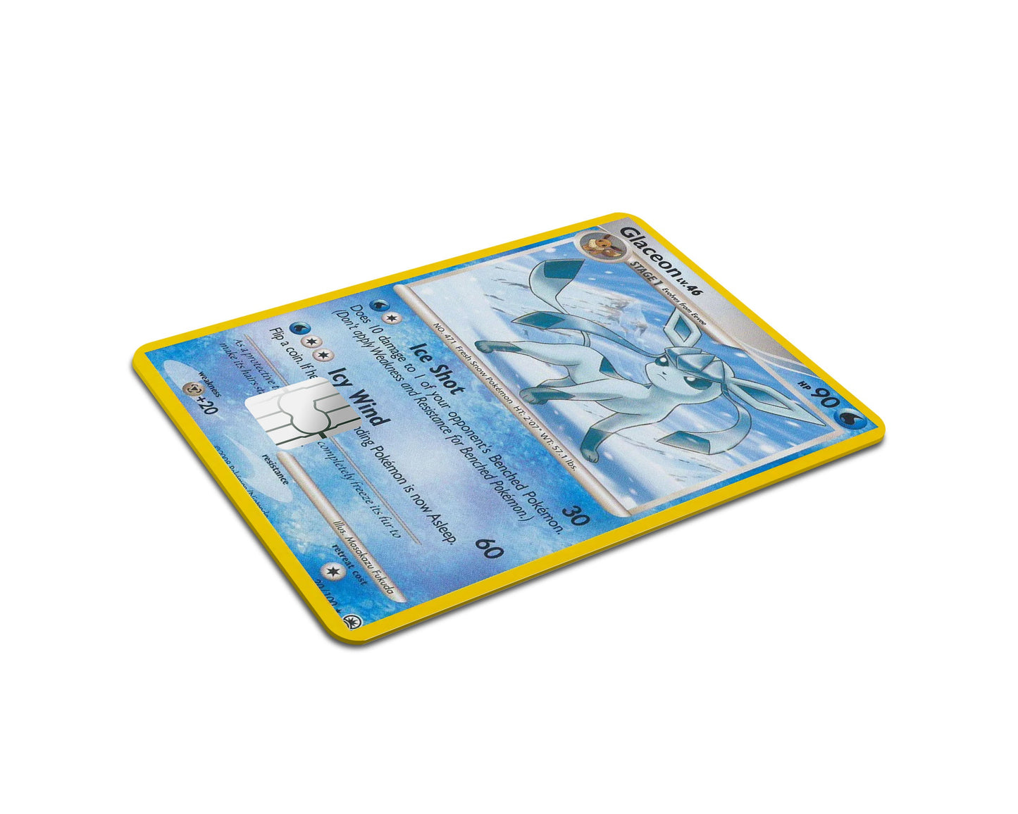 Anime Town Creations Credit Card Glaceon Pokemon Card Full Skins - Anime Pokemon Credit Card Skin