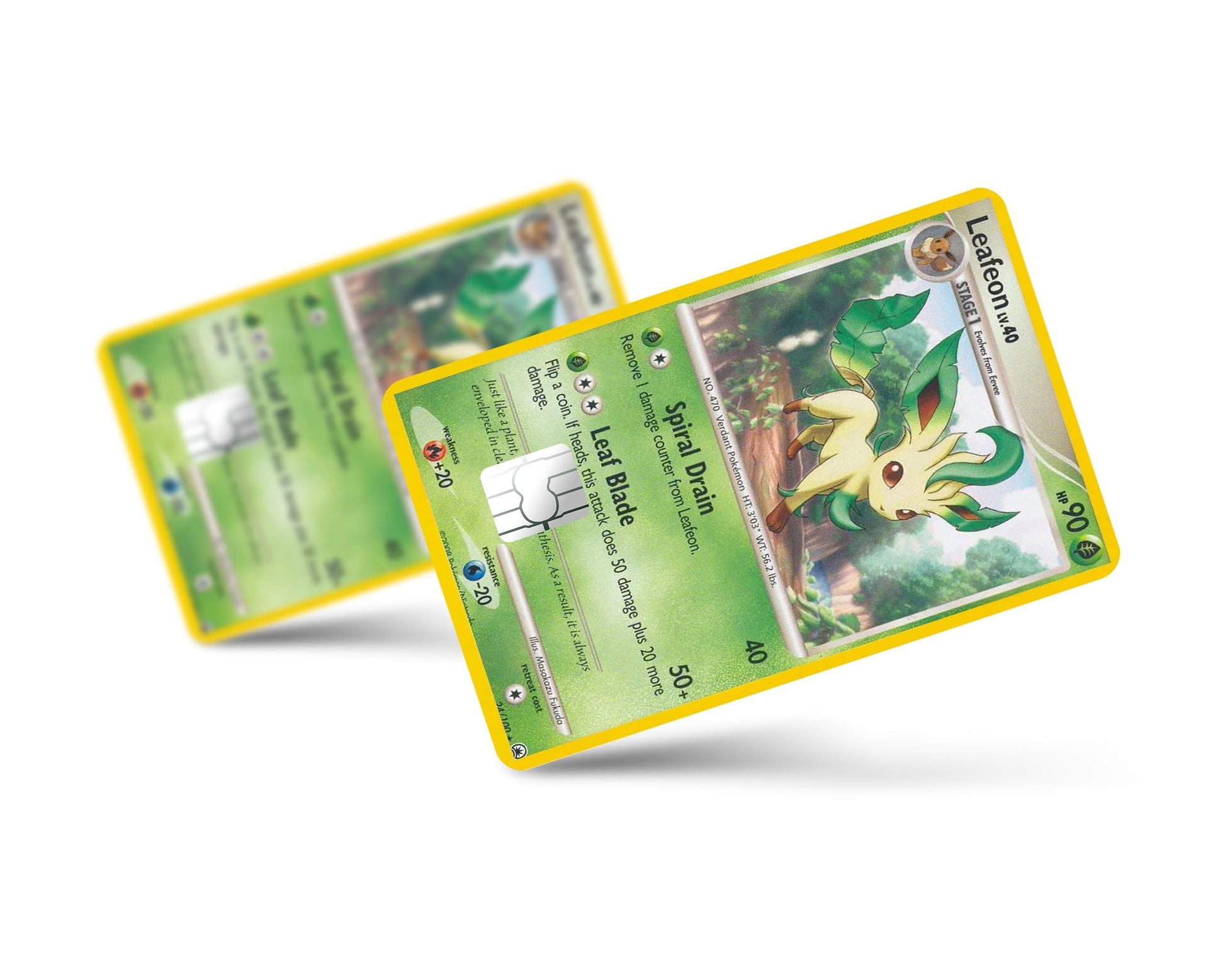 Anime Town Creations Credit Card Leafeon Pokemon Card Full Skins - Anime Pokemon Credit Card Skin