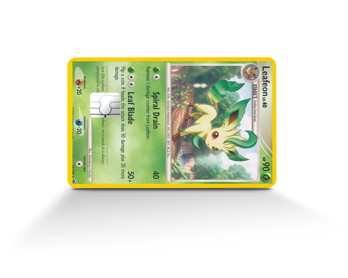 Leafeon Pokemon Card Credit Card Credit Card Skin – Anime Town Creations