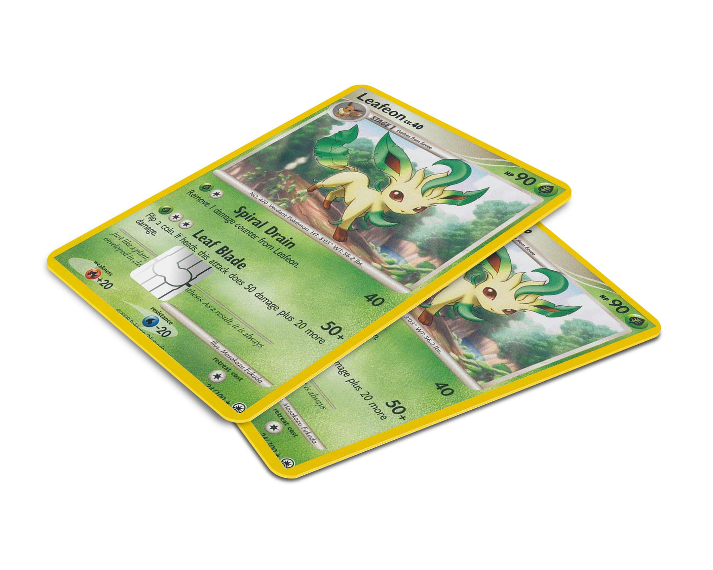 Anime Town Creations Credit Card Leafeon Pokemon Card Window Skins - Anime Pokemon Credit Card Skin