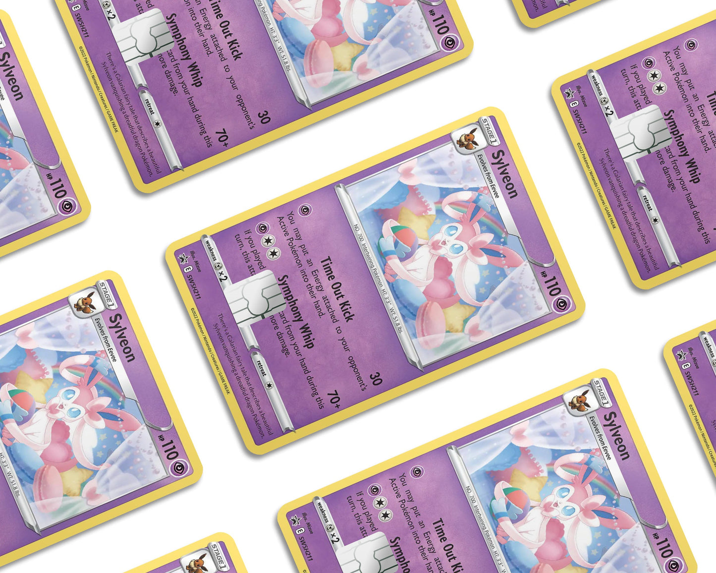 Anime Town Creations Credit Card Sylveon Pokemon Card Window Skins - Anime Pokemon Credit Card Skin