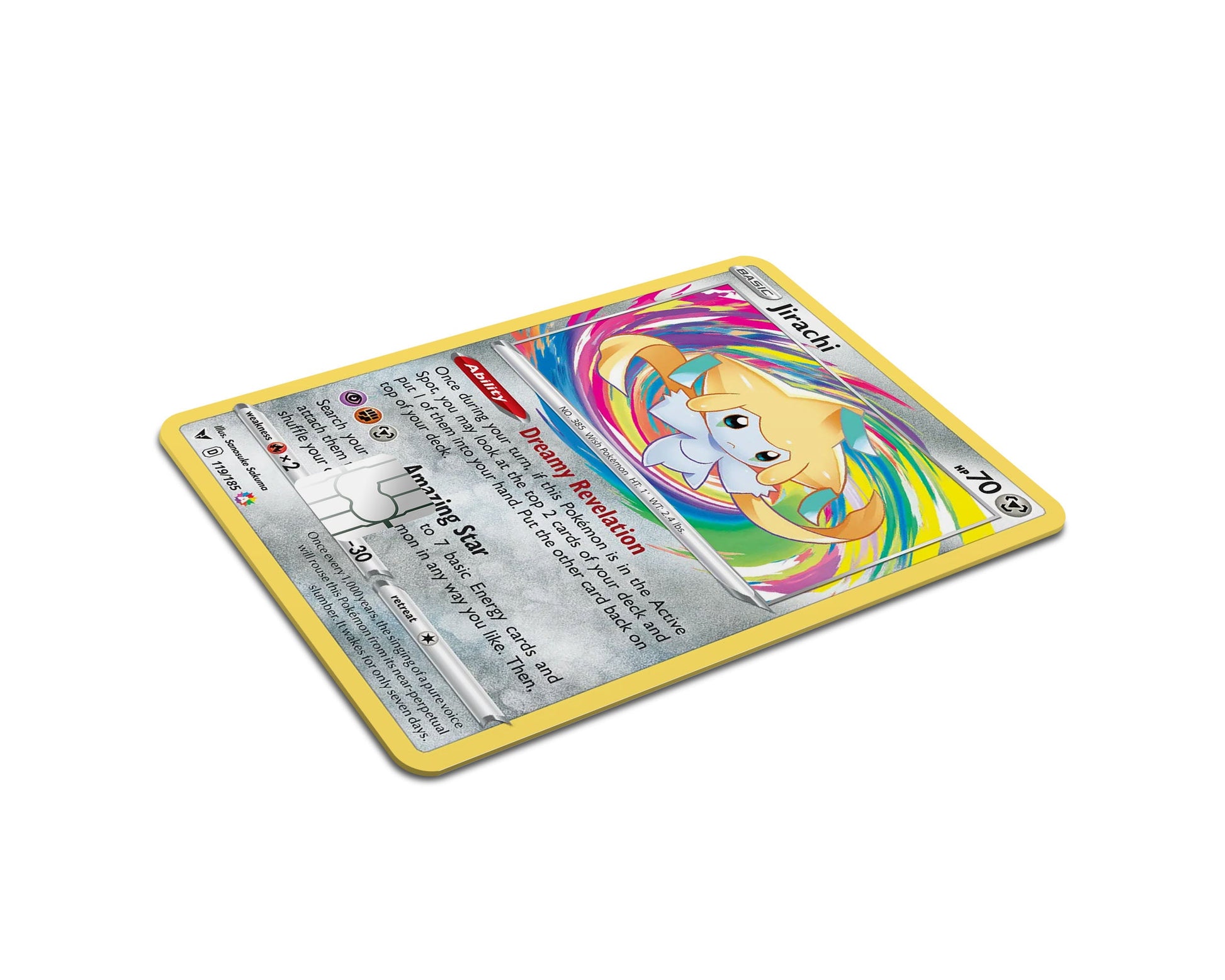 Anime Town Creations Credit Card Jirachi Pokemon Card Full Skins - Anime Pokemon Credit Card Skin