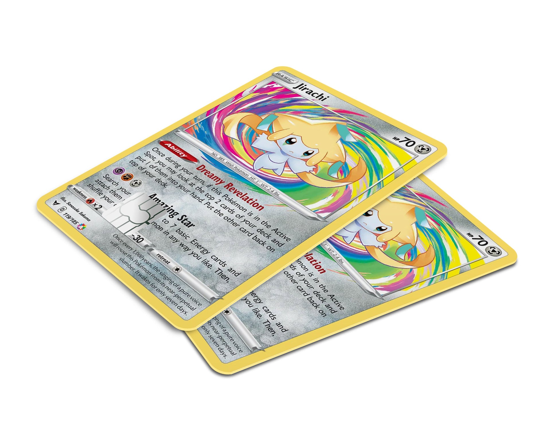 jirachi pokemon card amazing rare Jirachi Pokemon Card Credit Card Credit Card Skin – Anime Town Creations