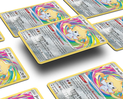 Anime Town Creations Credit Card Jirachi Pokemon Card Window Skins - Anime Pokemon Credit Card Skin