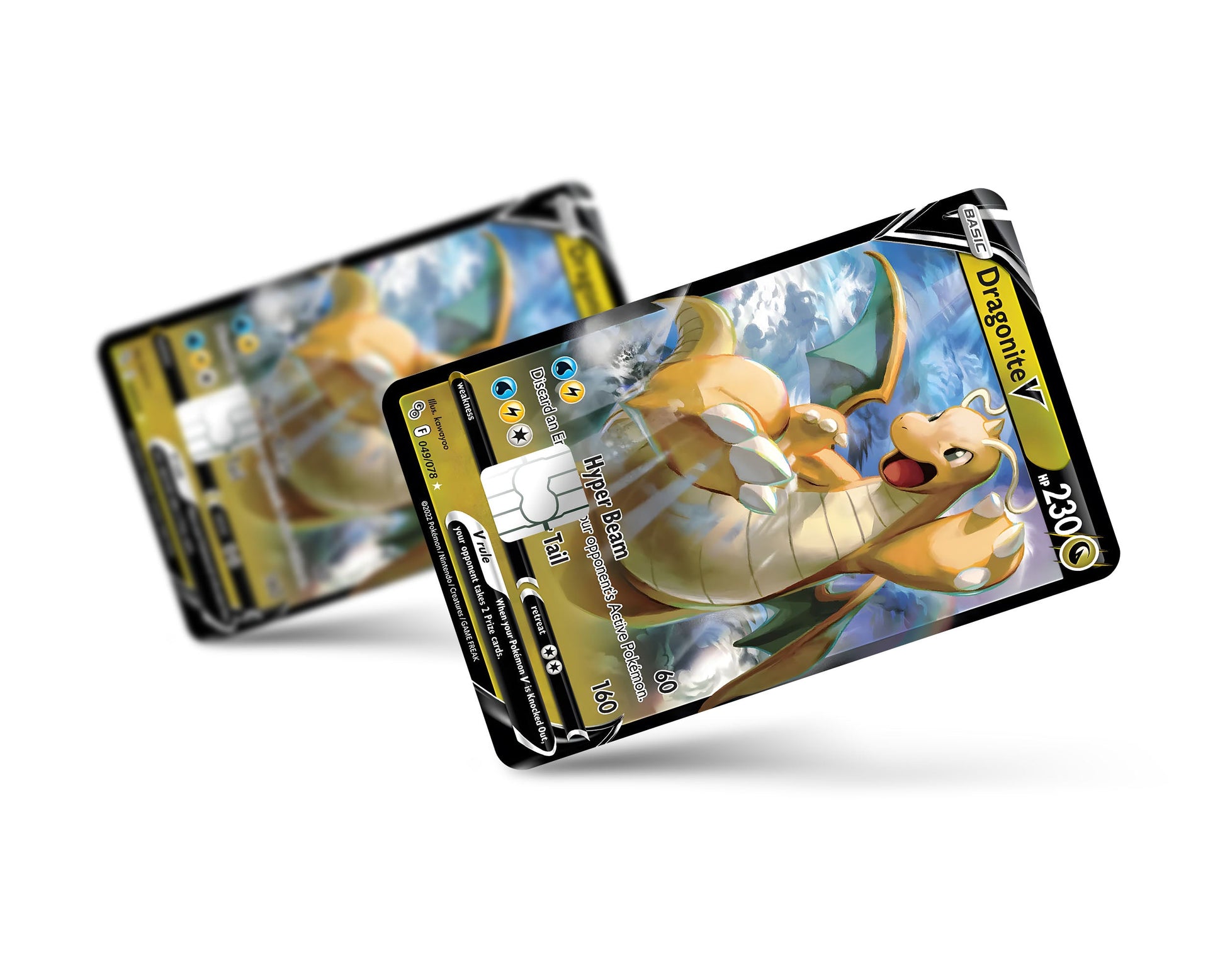 Anime Town Creations Credit Card Cute Dragonite Pokemon Card Full Skins - Anime Pokemon Credit Card Skin