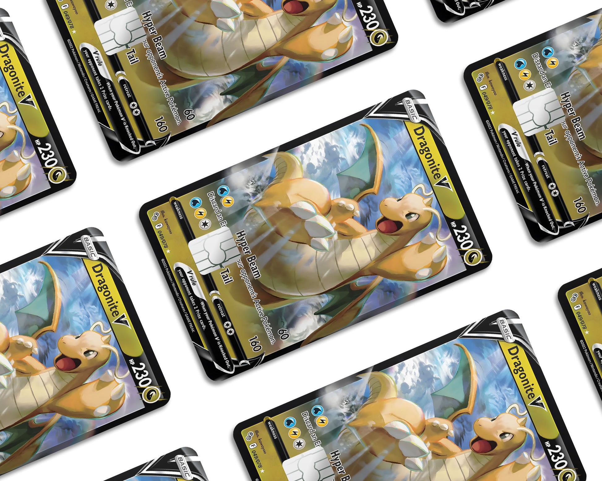 Anime Town Creations Credit Card Cute Dragonite Pokemon Card Window Skins - Anime Pokemon Credit Card Skin