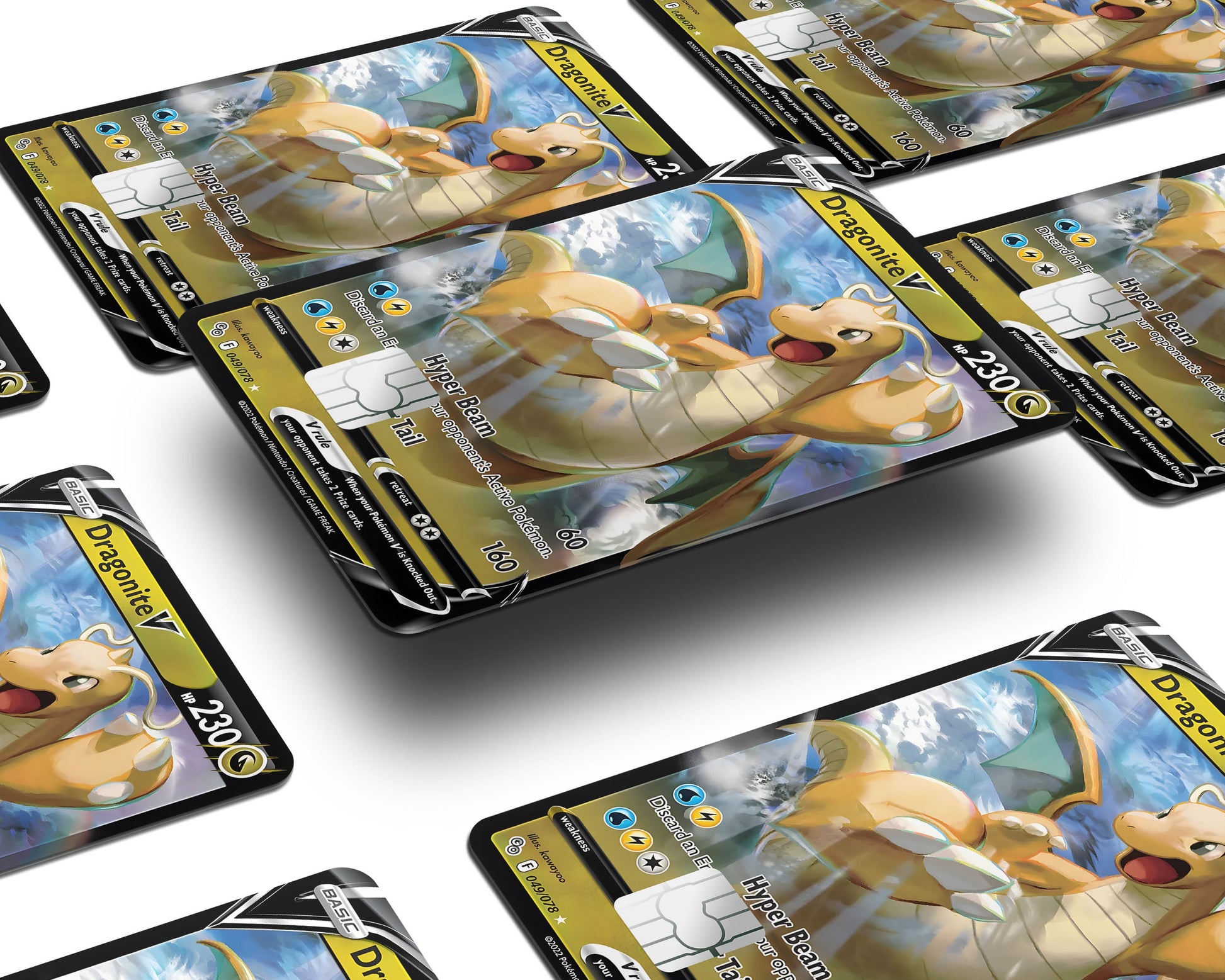 Anime Town Creations Credit Card Cute Dragonite Pokemon Card Window Skins - Anime Pokemon Credit Card Skin