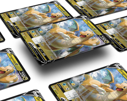 Anime Town Creations Credit Card Cute Dragonite Pokemon Card Window Skins - Anime Pokemon Credit Card Skin