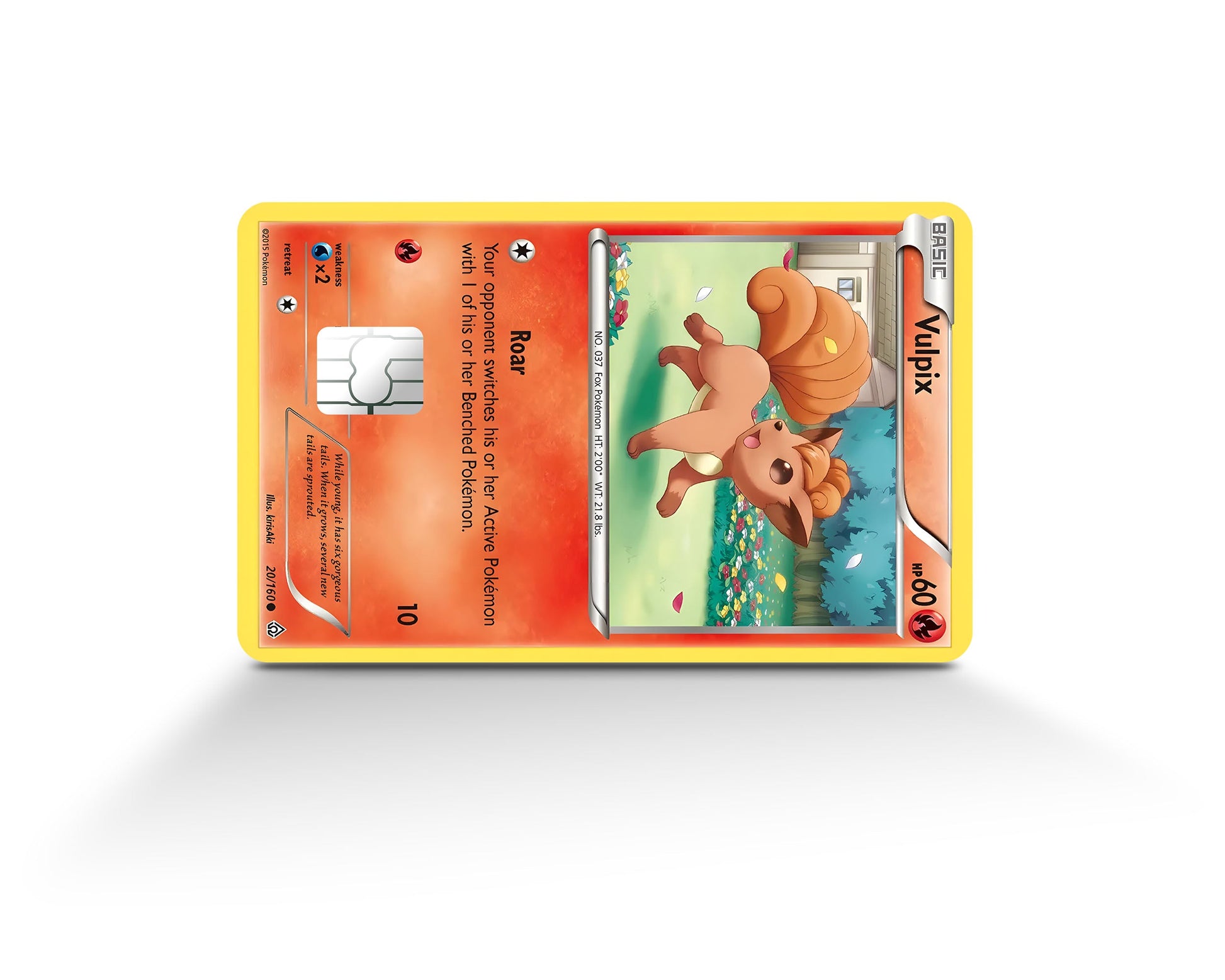 Anime Town Creations Credit Card Cute Vulpix Pokemon Card Full Skins - Anime Pokemon Credit Card Skin
