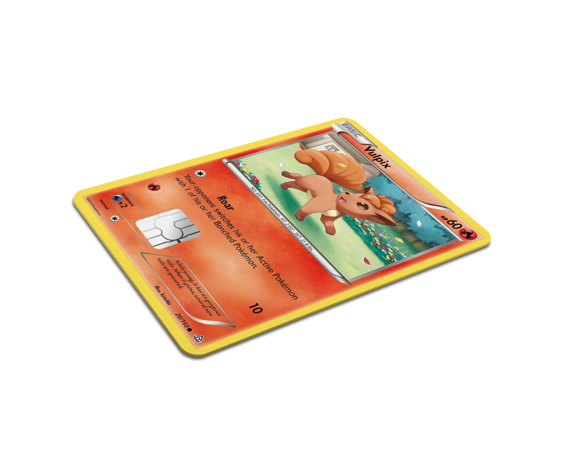 Anime Town Creations Credit Card Cute Vulpix Pokemon Card Full Skins - Anime Pokemon Credit Card Skin