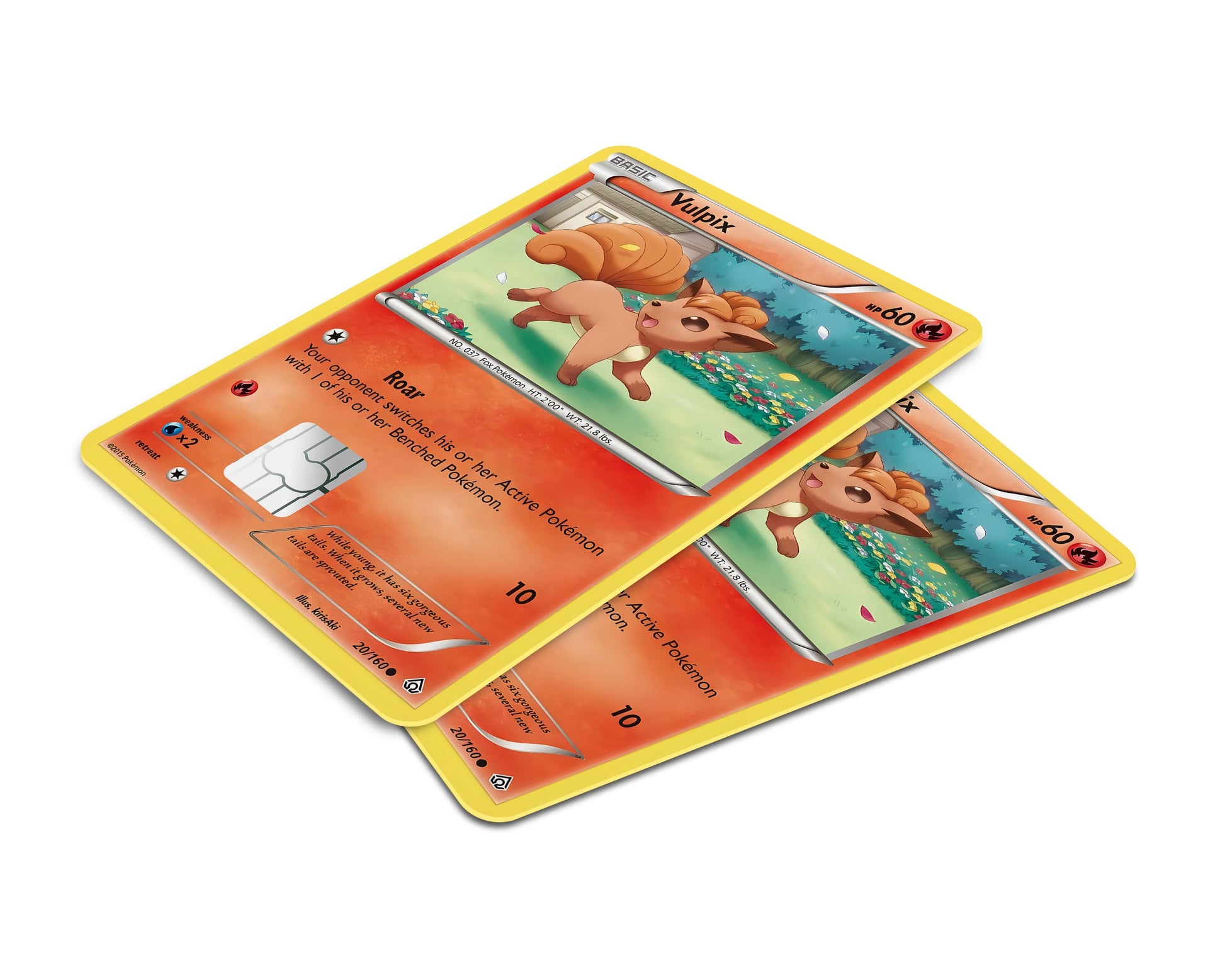 Anime Town Creations Credit Card Cute Vulpix Pokemon Card Window Skins - Anime Pokemon Credit Card Skin