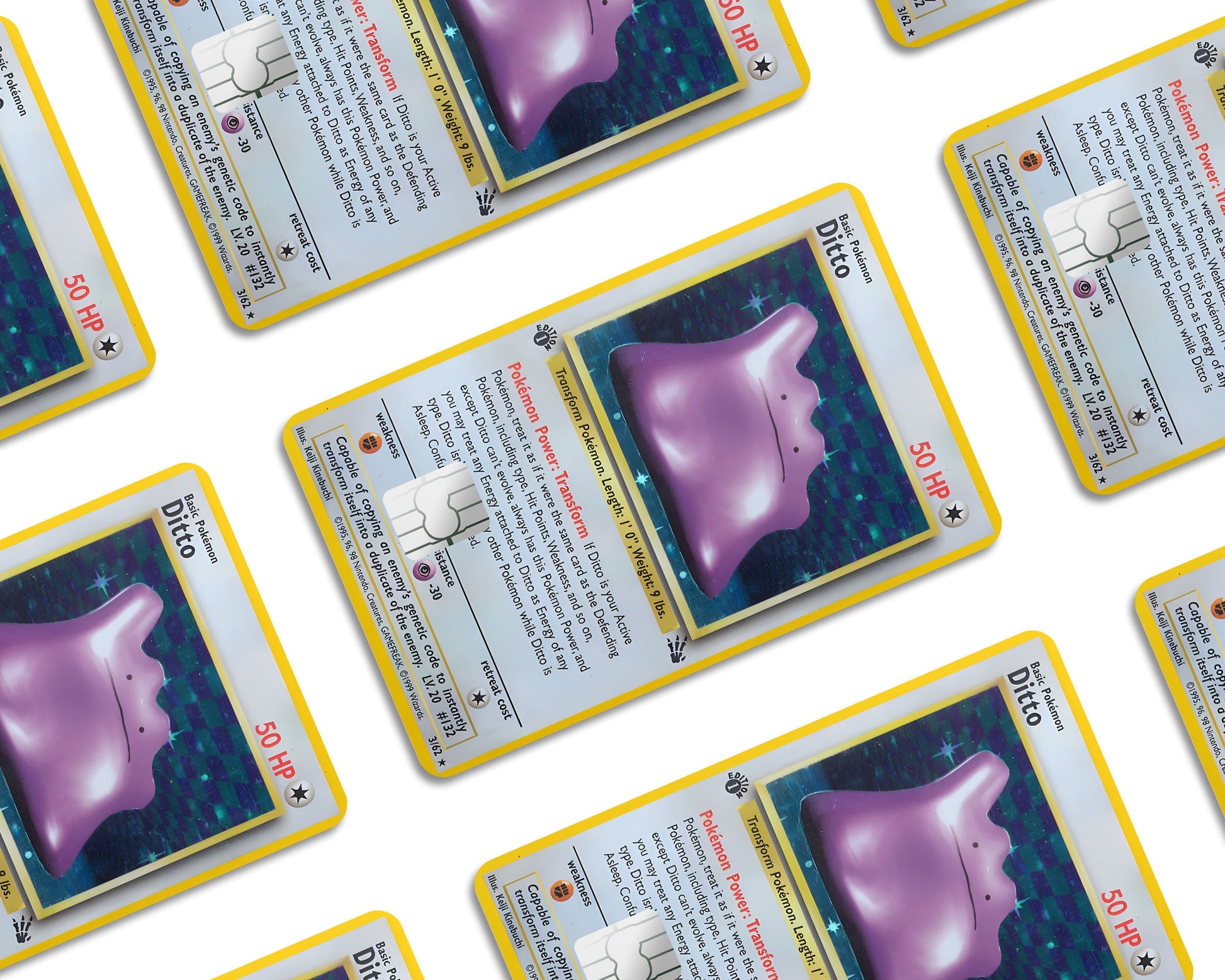 Ditto Pokemon Card Credit Card Credit Card Skin Anime Town Creations Ditto Pokemon Card Credit Card Credit Card Skin Anime Town Creations