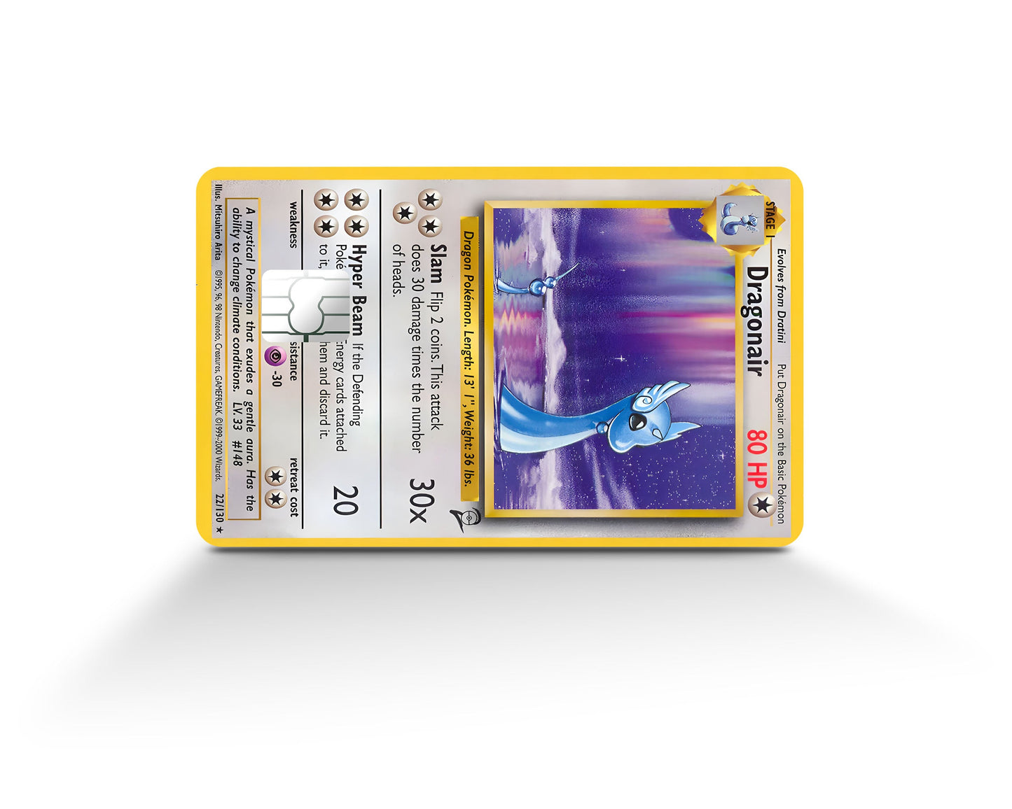 Anime Town Creations Credit Card Dragonair Pokemon Card Full Skins - Anime Pokemon Credit Card Skin