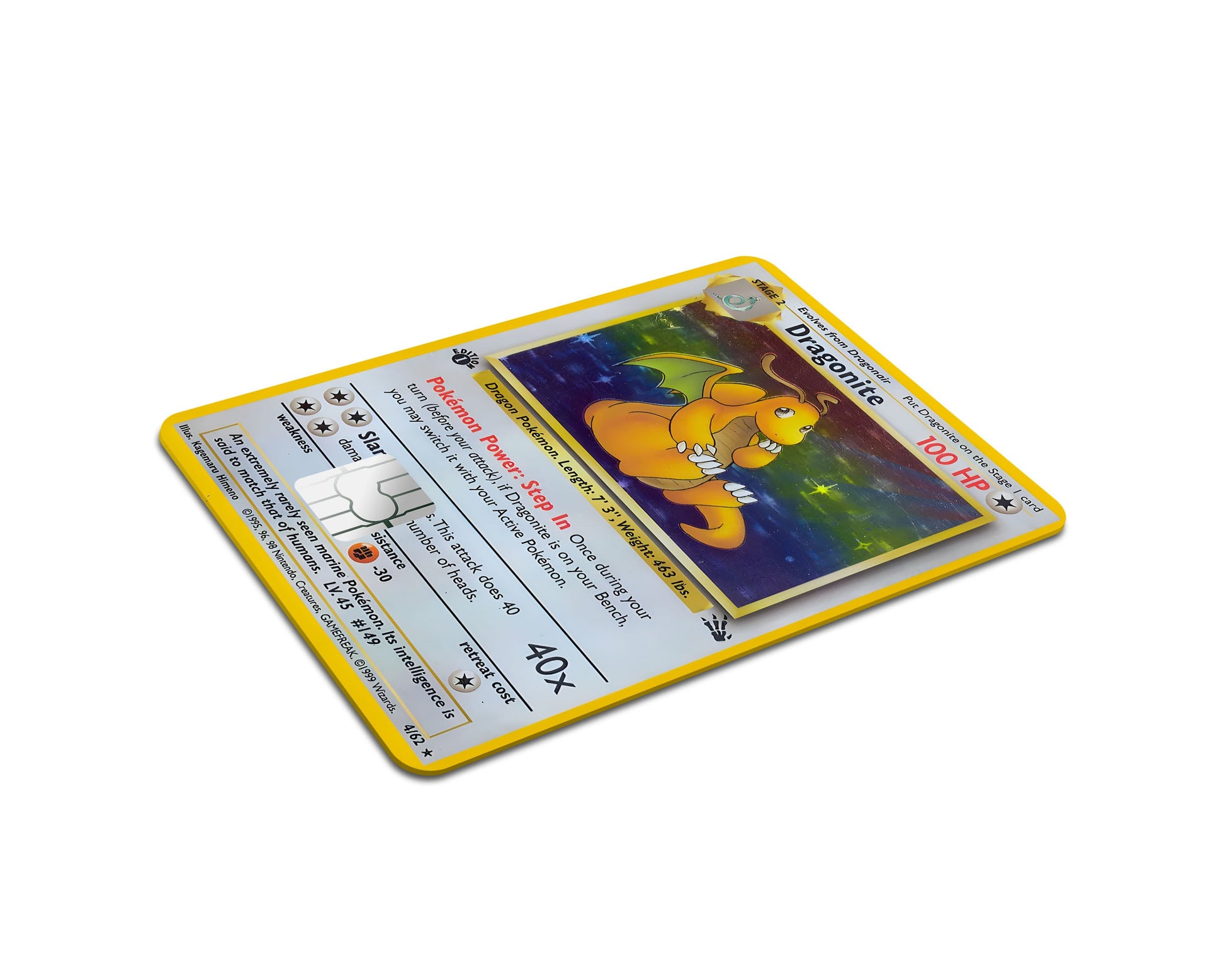 Anime Town Creations Credit Card Dragonite Pokemon Card Full Skins - Anime Pokemon Credit Card Skin