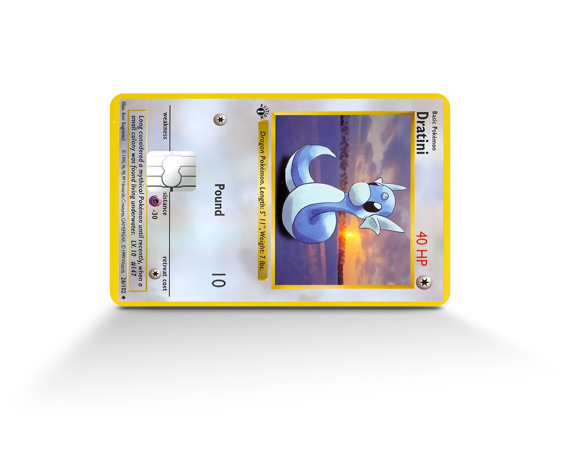Dratini Pokemon Card Credit Card Credit Card Skin Anime Town Creations Dratini Pokemon Card Credit Card Credit Card Skin Anime Town Creations