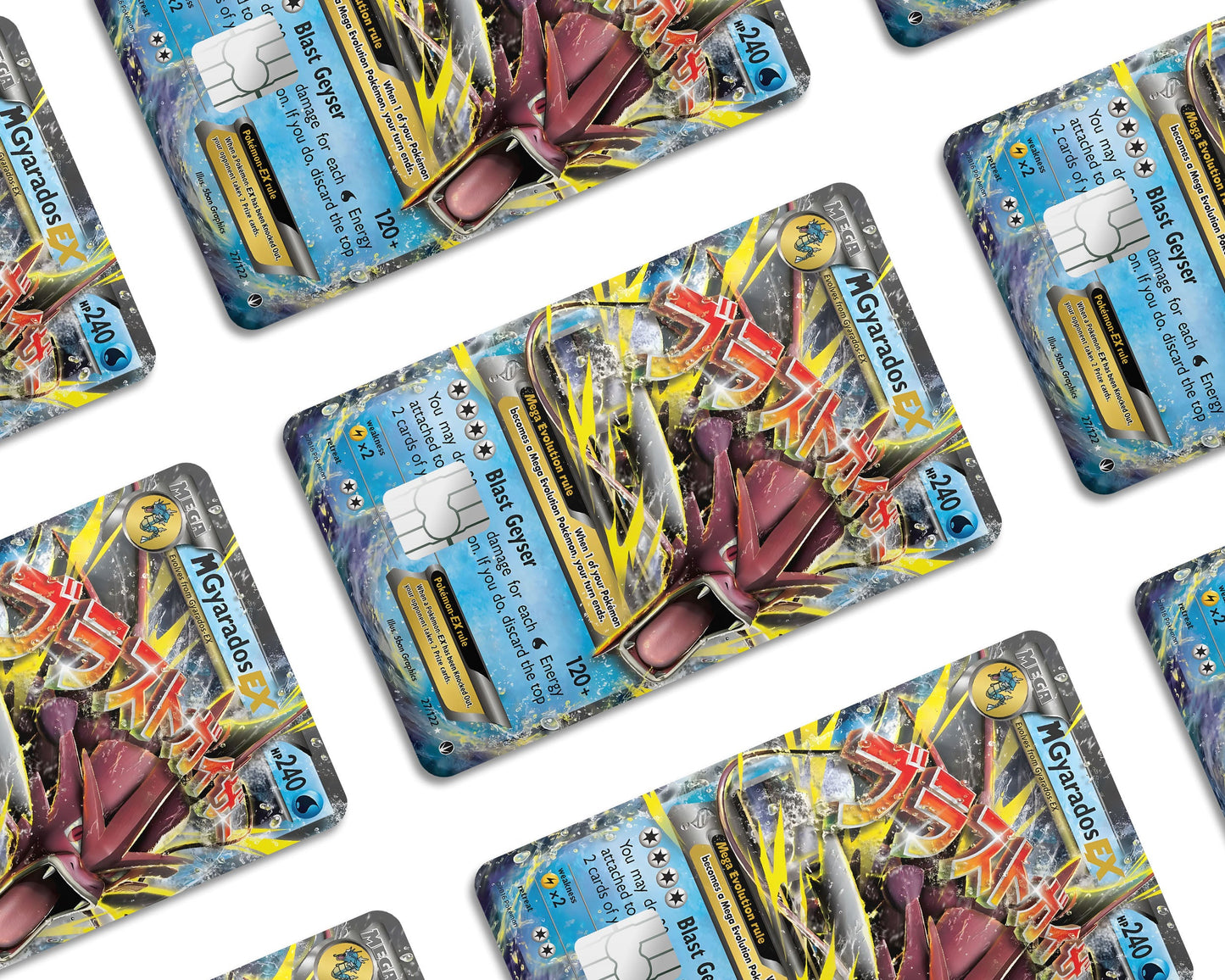 Anime Town Creations Credit Card Mega Gyarados Pokemon Card Window Skins - Anime Pokemon Credit Card Skin