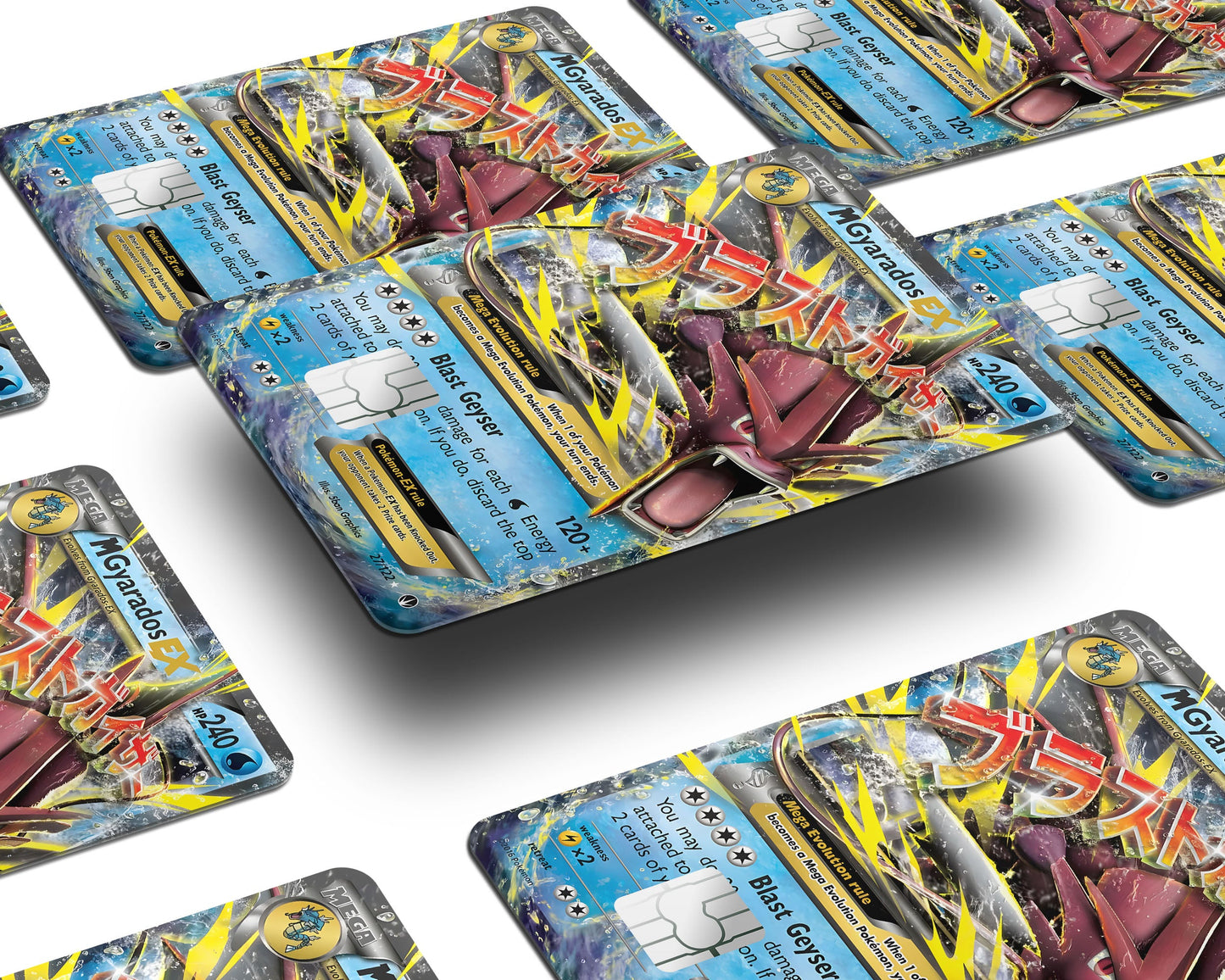 Anime Town Creations Credit Card Mega Gyarados Pokemon Card Window Skins - Anime Pokemon Credit Card Skin