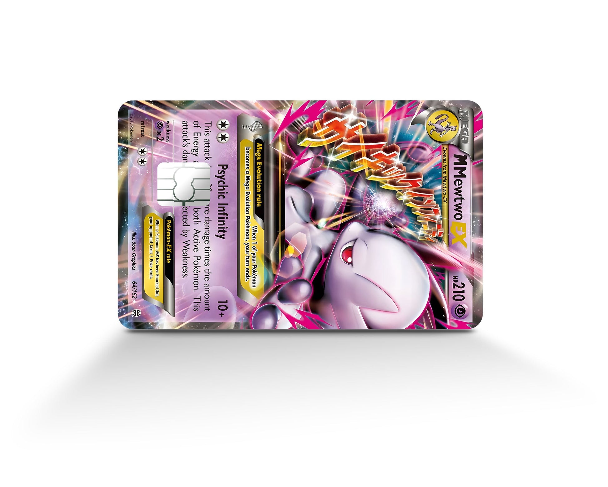 Anime Town Creations Credit Card Mega Mewtwo Y Pokemon Card Full Skins - Anime Pokemon Credit Card Skin