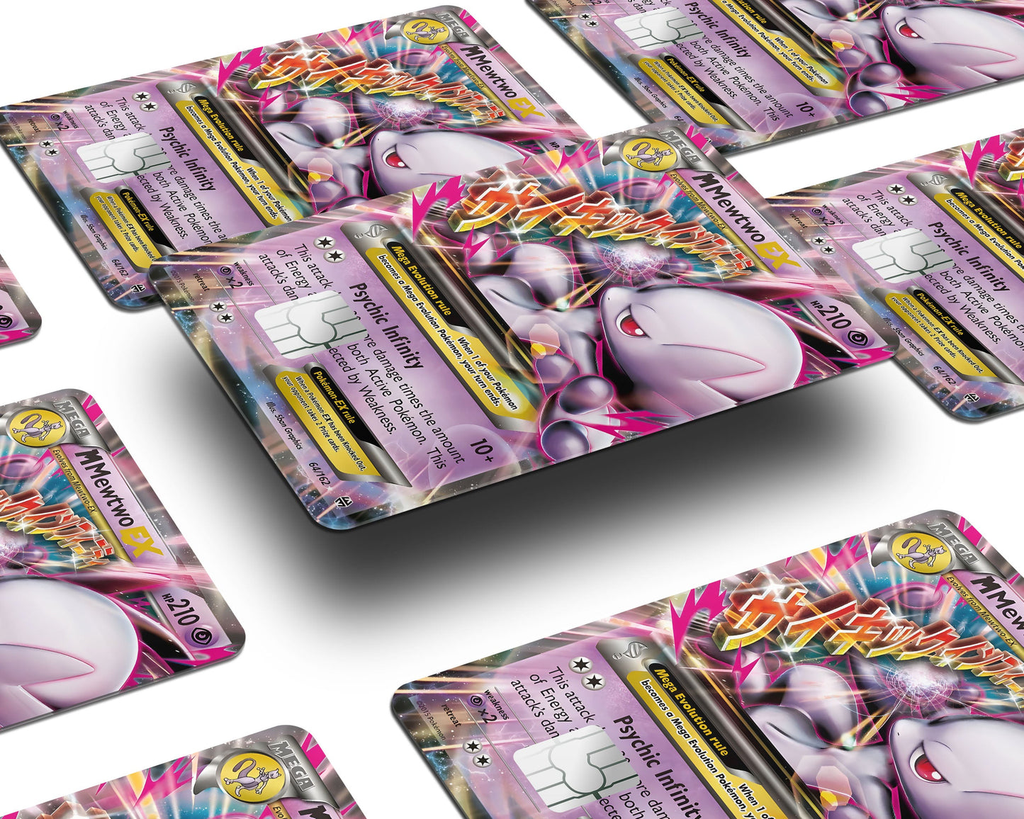 Anime Town Creations Credit Card Mega Mewtwo Y Pokemon Card Window Skins - Anime Pokemon Credit Card Skin
