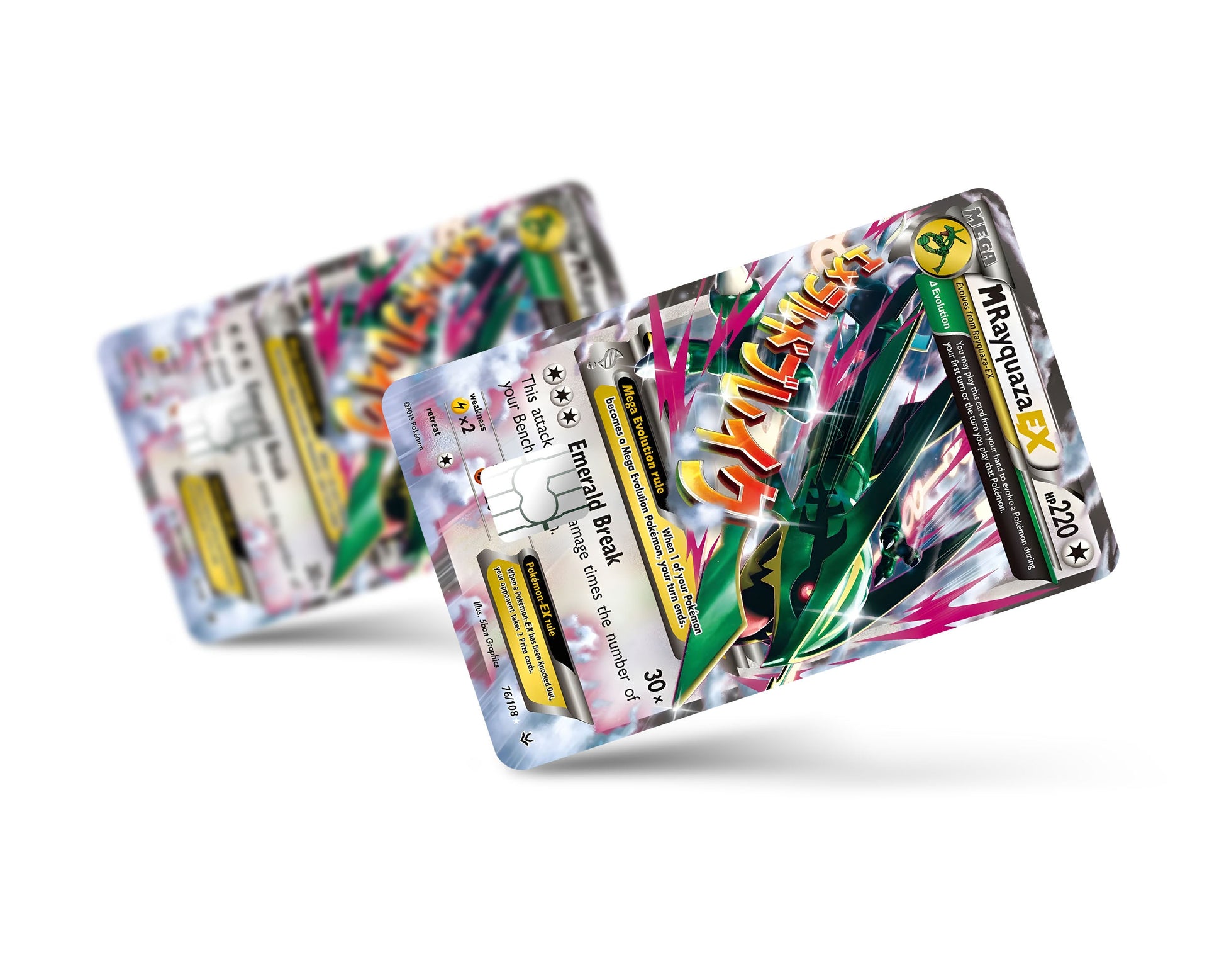 Anime Town Creations Credit Card Mega Rayquaza Pokemon Card Full Skins - Anime Pokemon Credit Card Skin