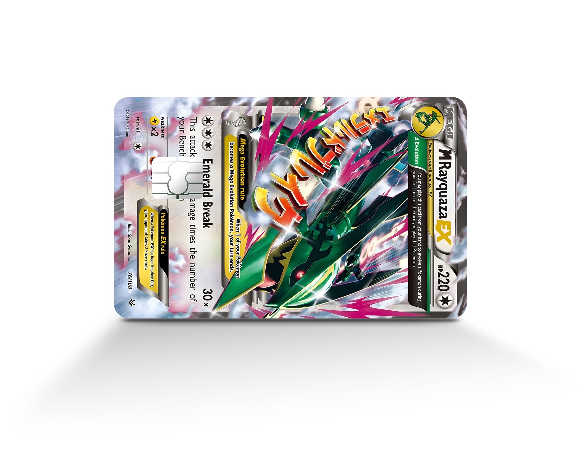 Anime Town Creations Credit Card Mega Rayquaza Pokemon Card Full Skins - Anime Pokemon Credit Card Skin