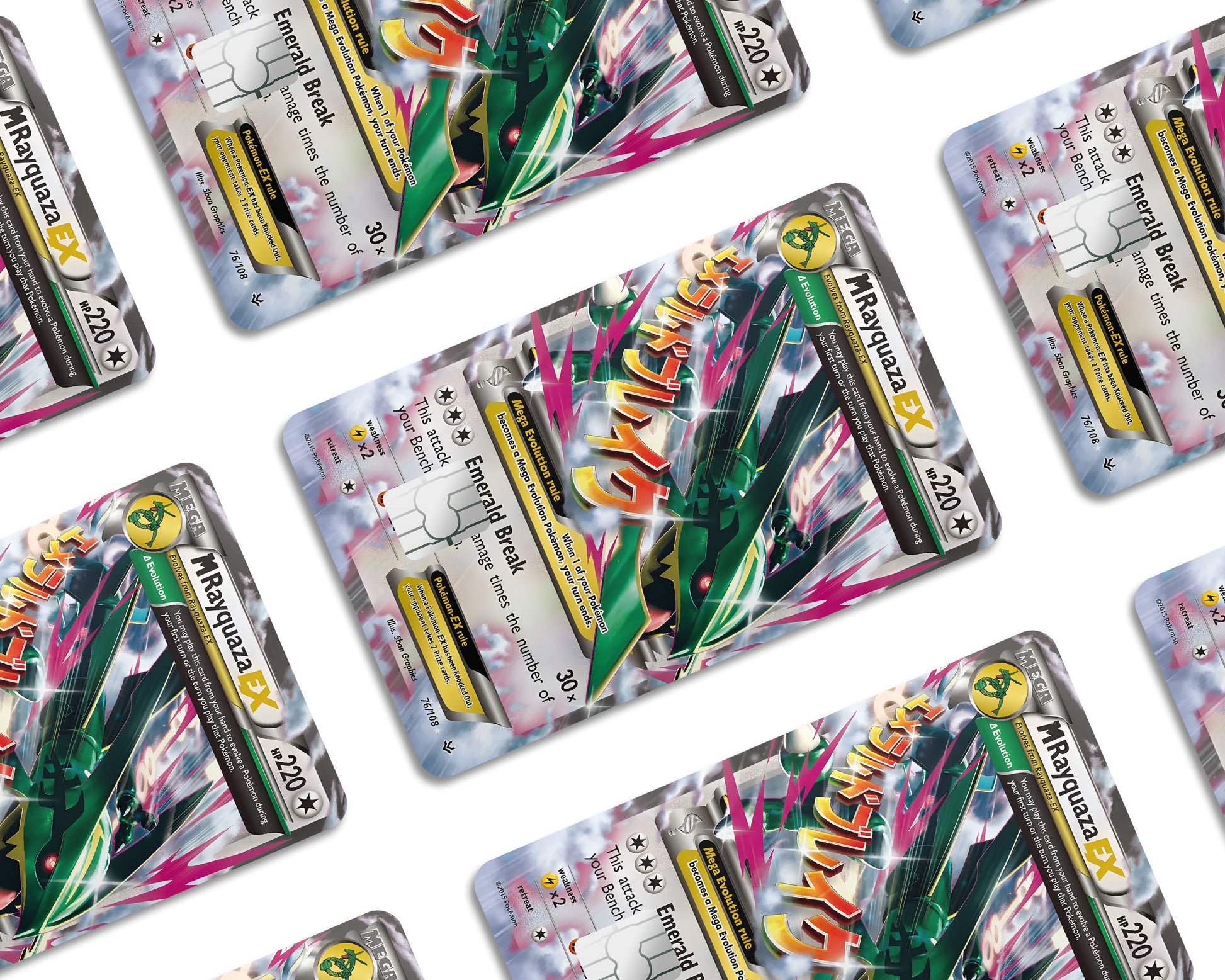 Anime Town Creations Credit Card Mega Rayquaza Pokemon Card Window Skins - Anime Pokemon Credit Card Skin