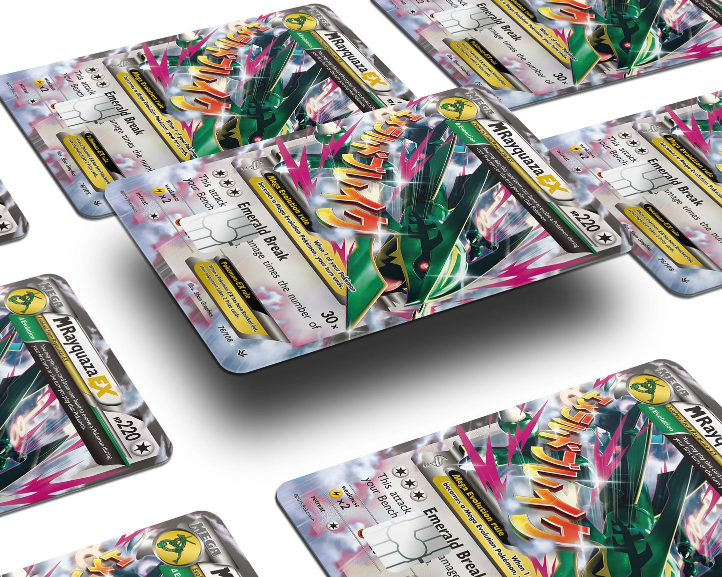 Anime Town Creations Credit Card Mega Rayquaza Pokemon Card Window Skins - Anime Pokemon Credit Card Skin