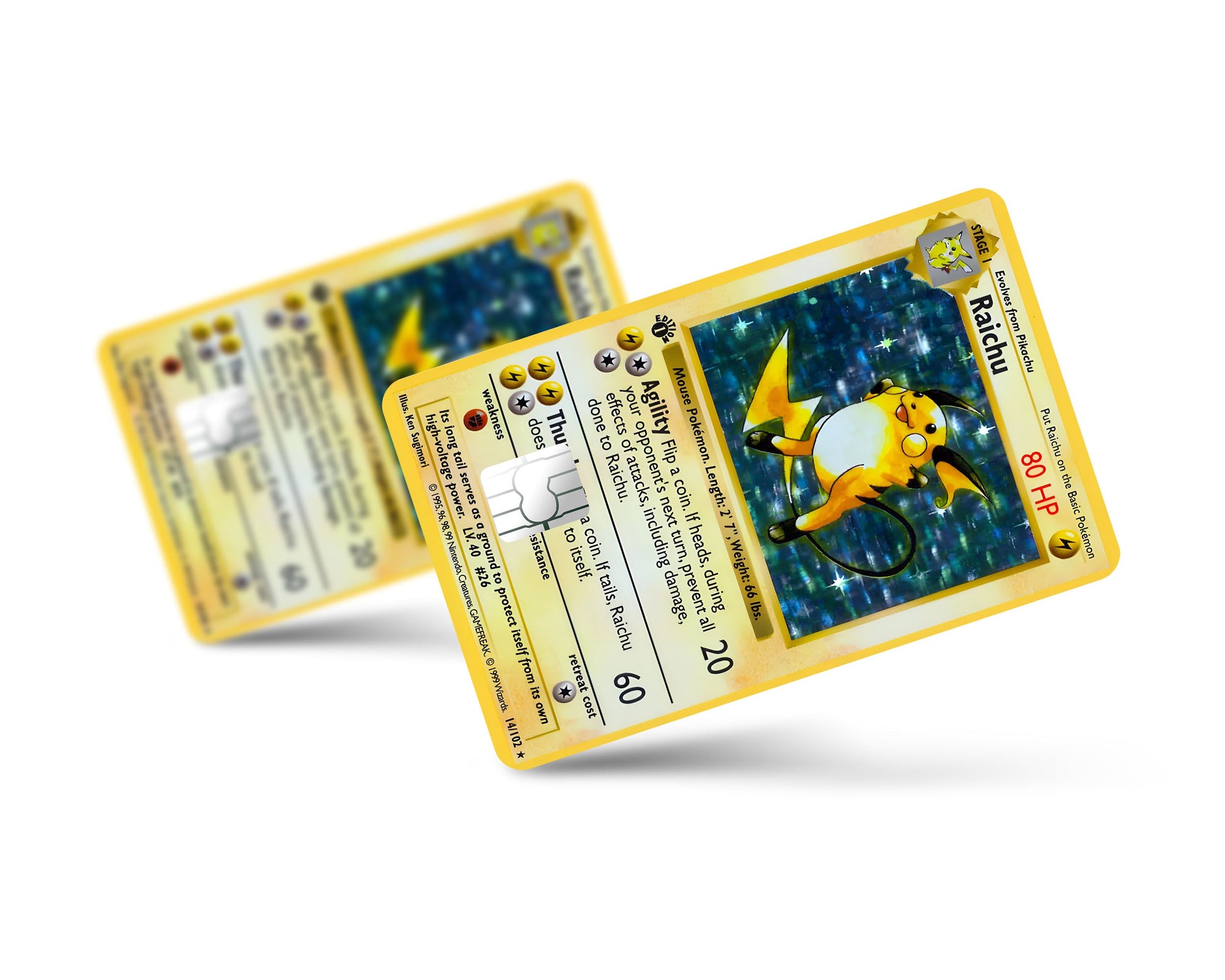 Anime Town Creations Credit Card Raichu Pokemon Card Full Skins - Anime Pokemon Credit Card Skin