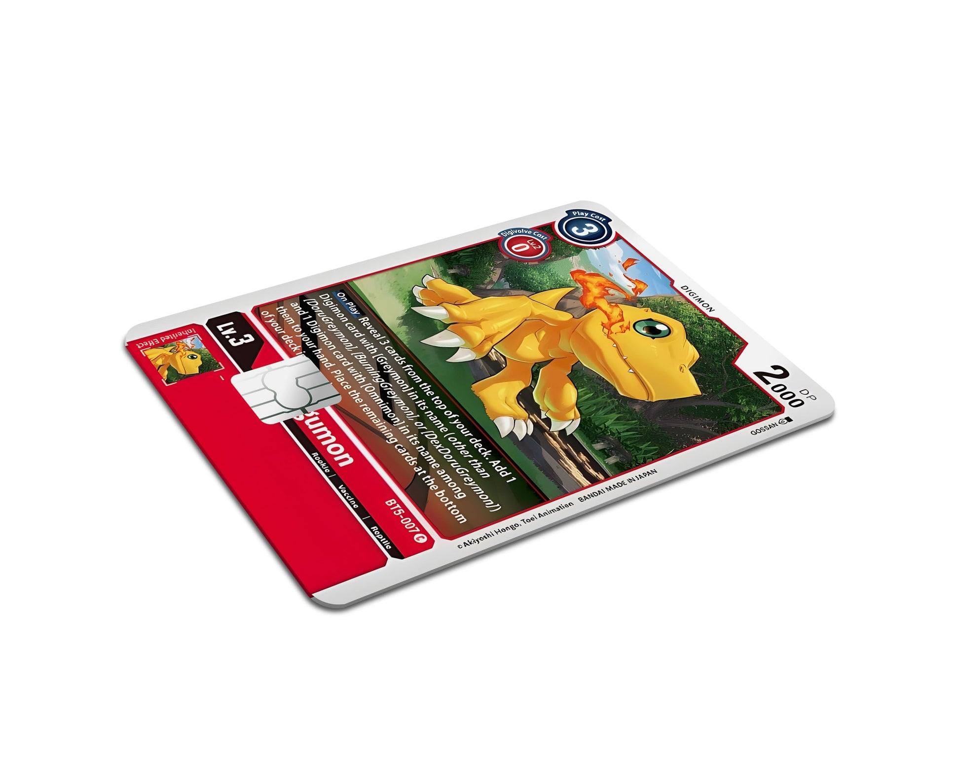 digimon card game agumon Agumon Digimon Card Credit Card Credit Card Skin – Anime Town Creations